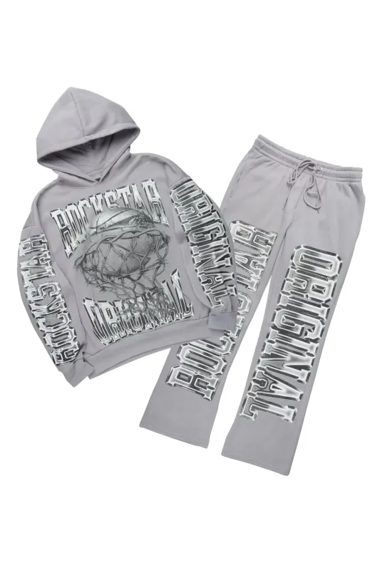 Rleague Grey Hoodie/Baggy Pant Track Set sold by Rockstar Original