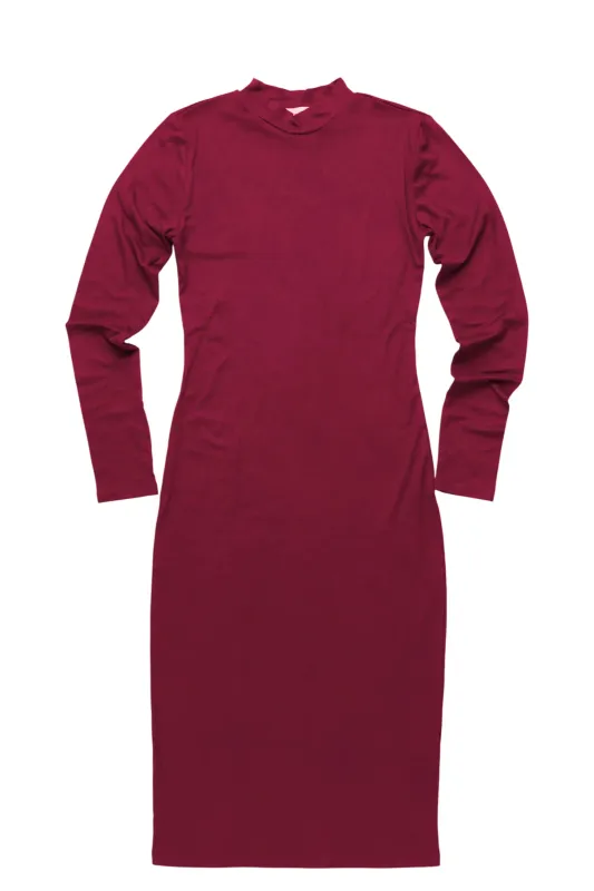 Kalahia Red Long Sleeve Midi Dress sold by Rockstar Original