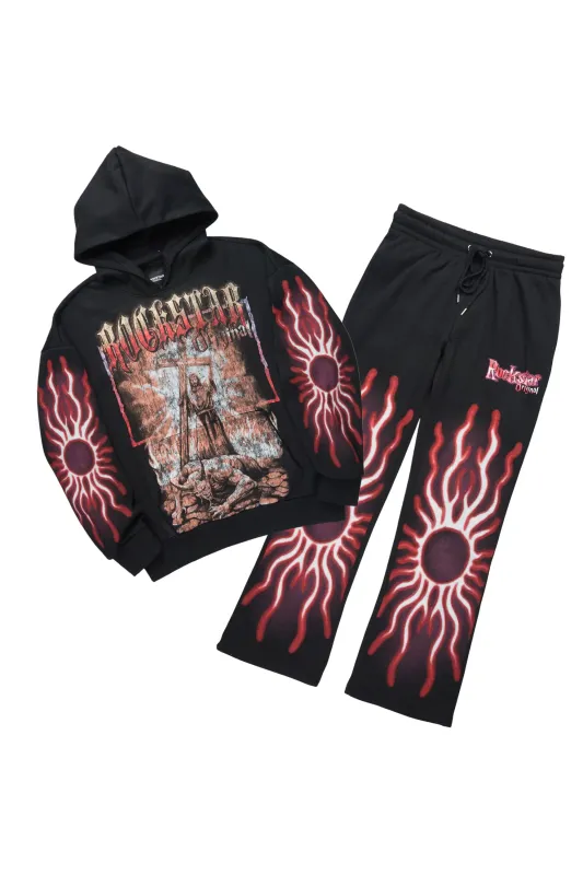 Blazer Black/Red Hoodie/Baggy Pant Track Set sold by Rockstar Original