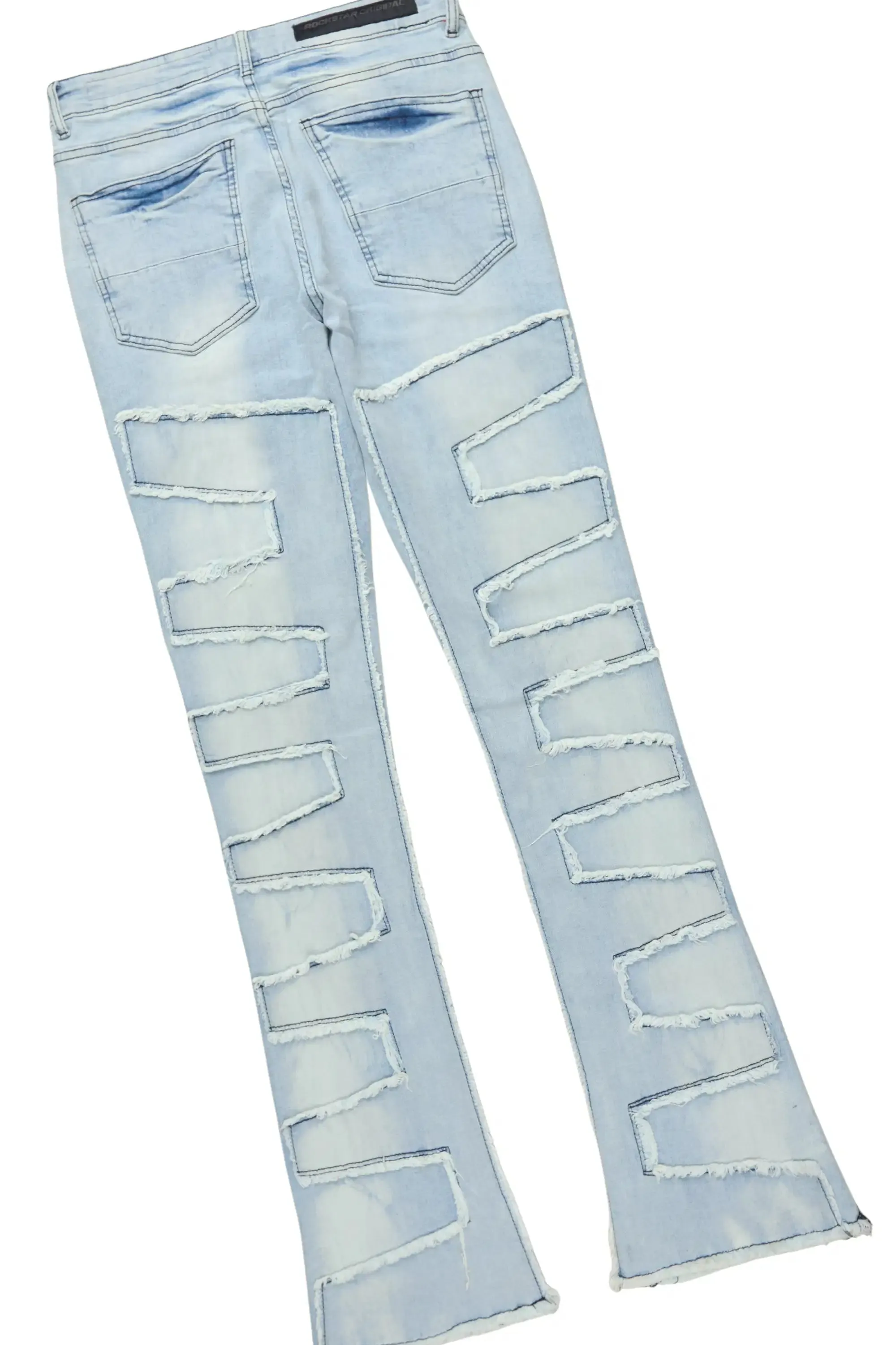 States 2.0 Heather Grey/Light Blue Hoodie/Stacked Flare Jean Set sold by Rockstar Original product image thumbnail 4