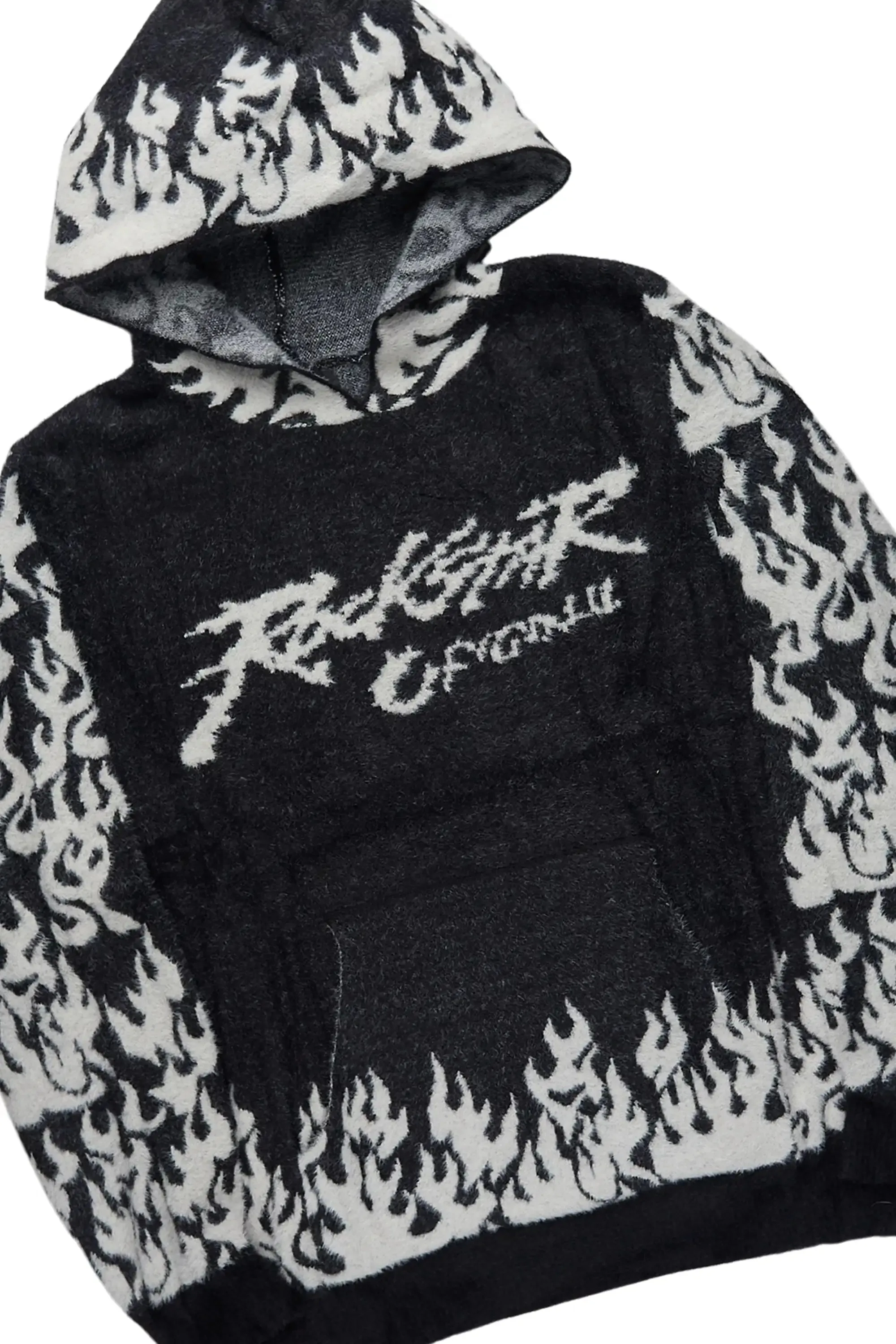 Yash Black Hoodie Stacked Flare Track Set sold by Rockstar Original product image thumbnail 2