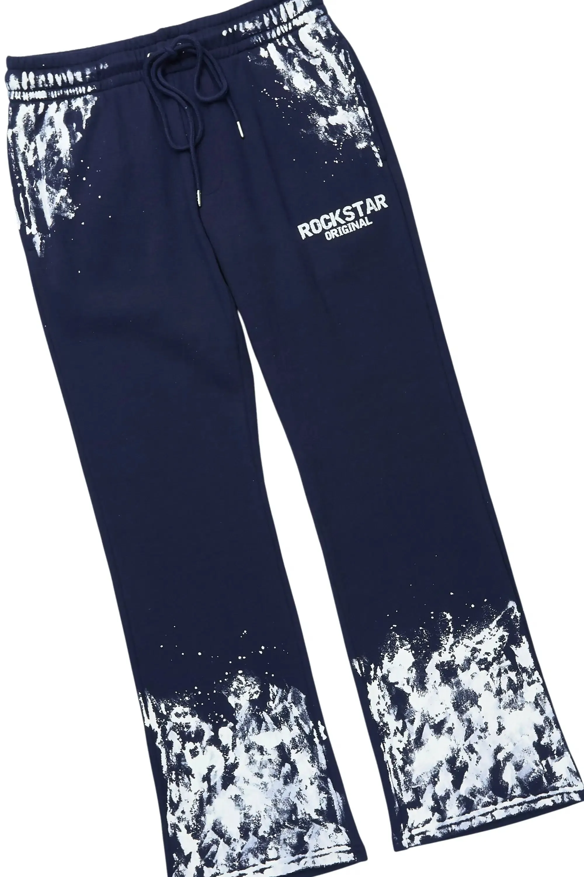 Hukon Navy/White Hoodie Relaxed Track Set sold by Rockstar Original product image thumbnail 3