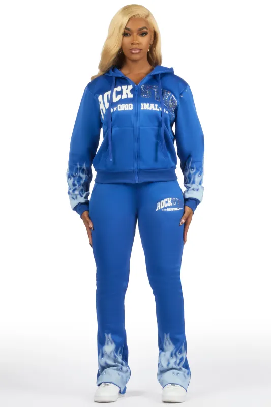 Neenah Royal Blue Rhinestone Stacked Track Set sold by Rockstar Original