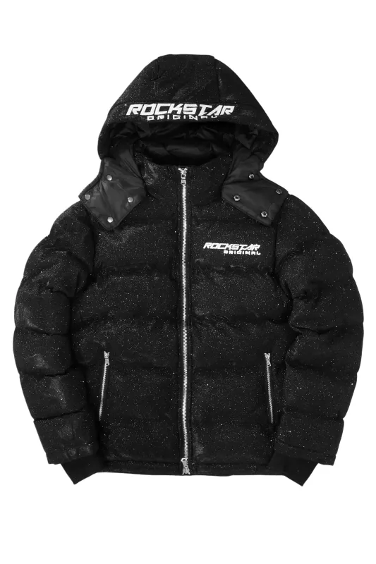 Gleam Black Puffer Jacket sold by Rockstar Original