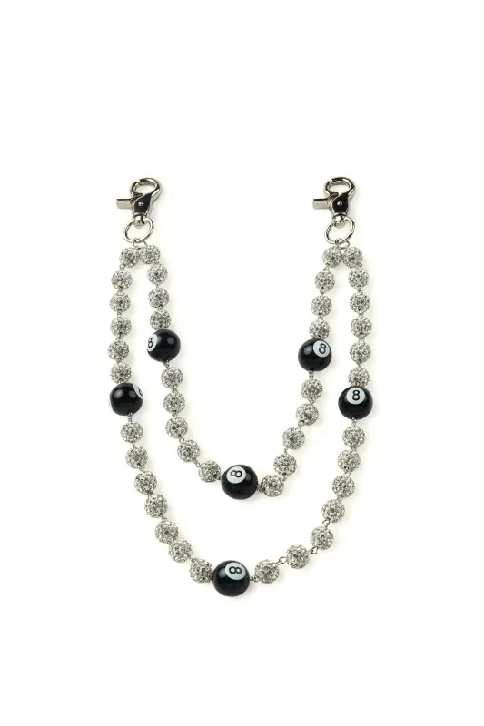 8Ball Silver/Black Wallet Chain sold by Rockstar Original