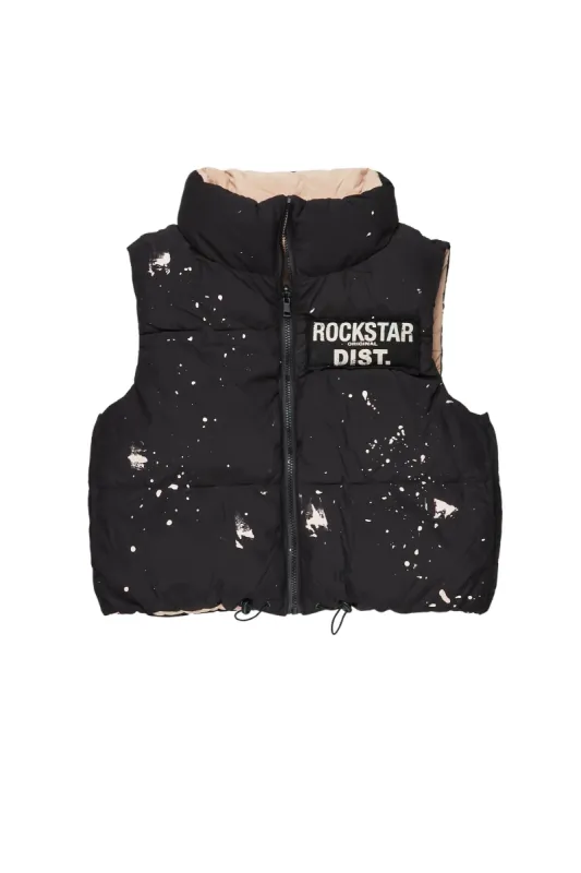 Paige Black Puffer Vest sold by Rockstar Original