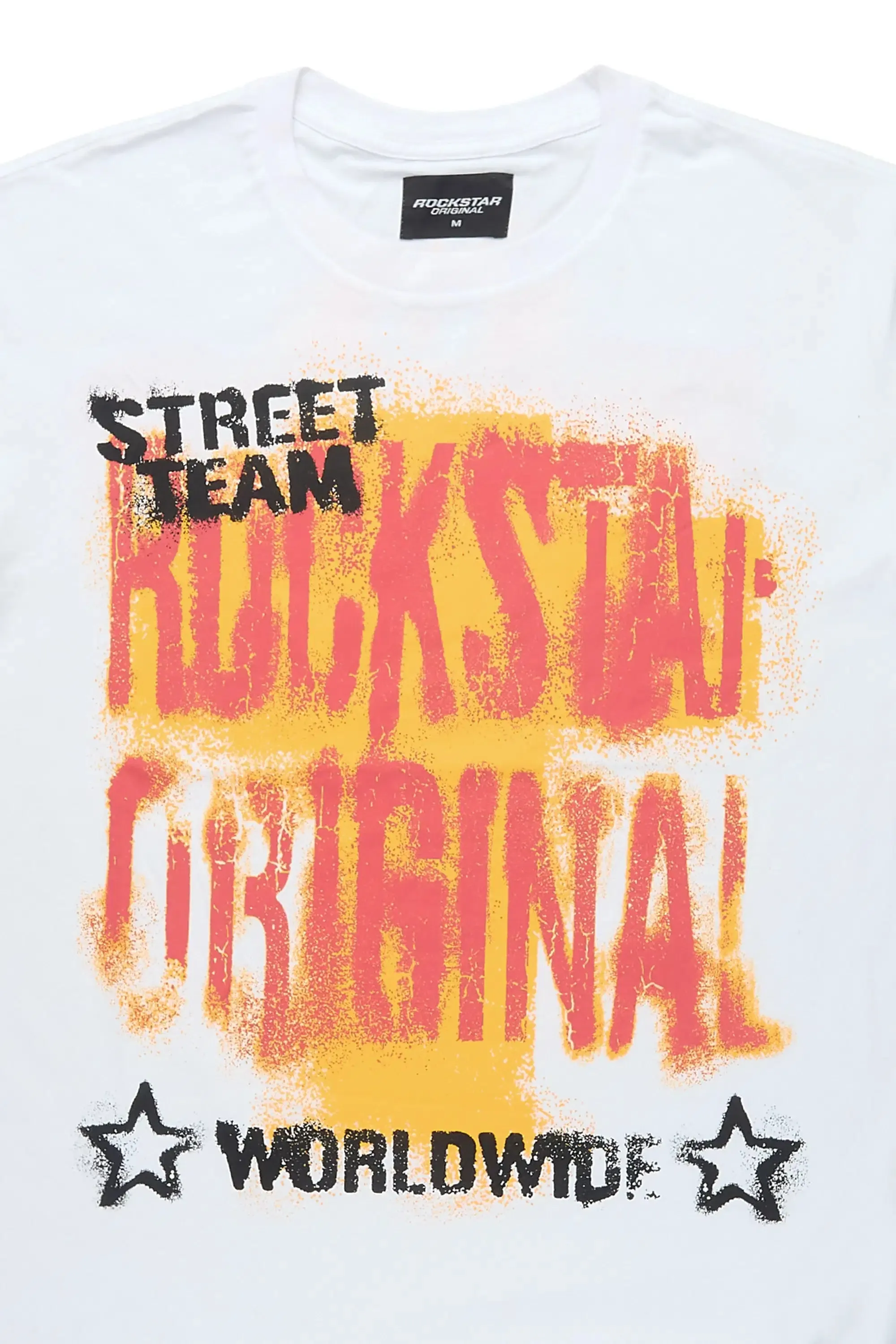 Crest White Oversized Graphic T-Shirt sold by Rockstar Original product image thumbnail 2