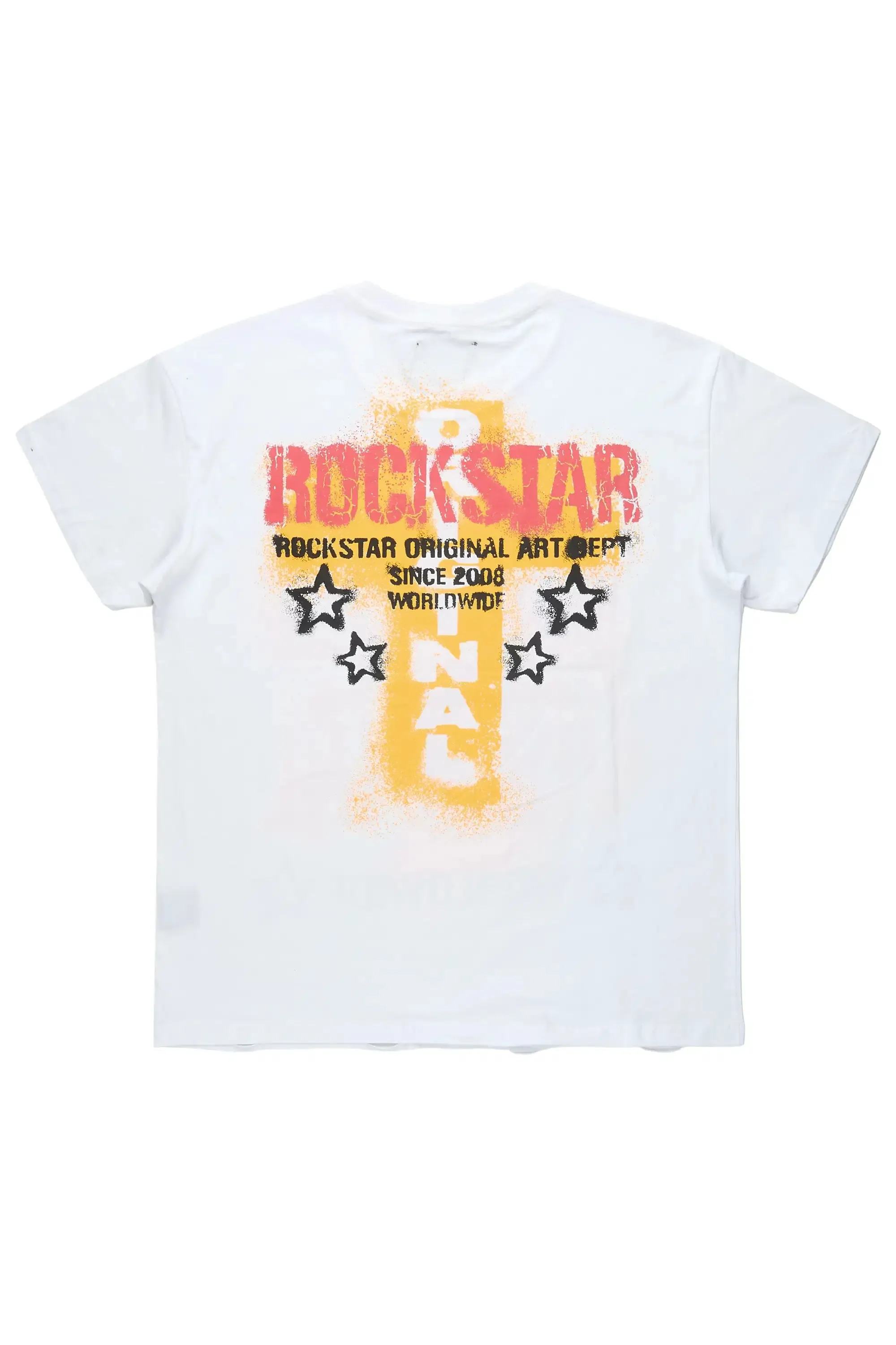 Crest White Oversized Graphic T-Shirt sold by Rockstar Original product image thumbnail 3