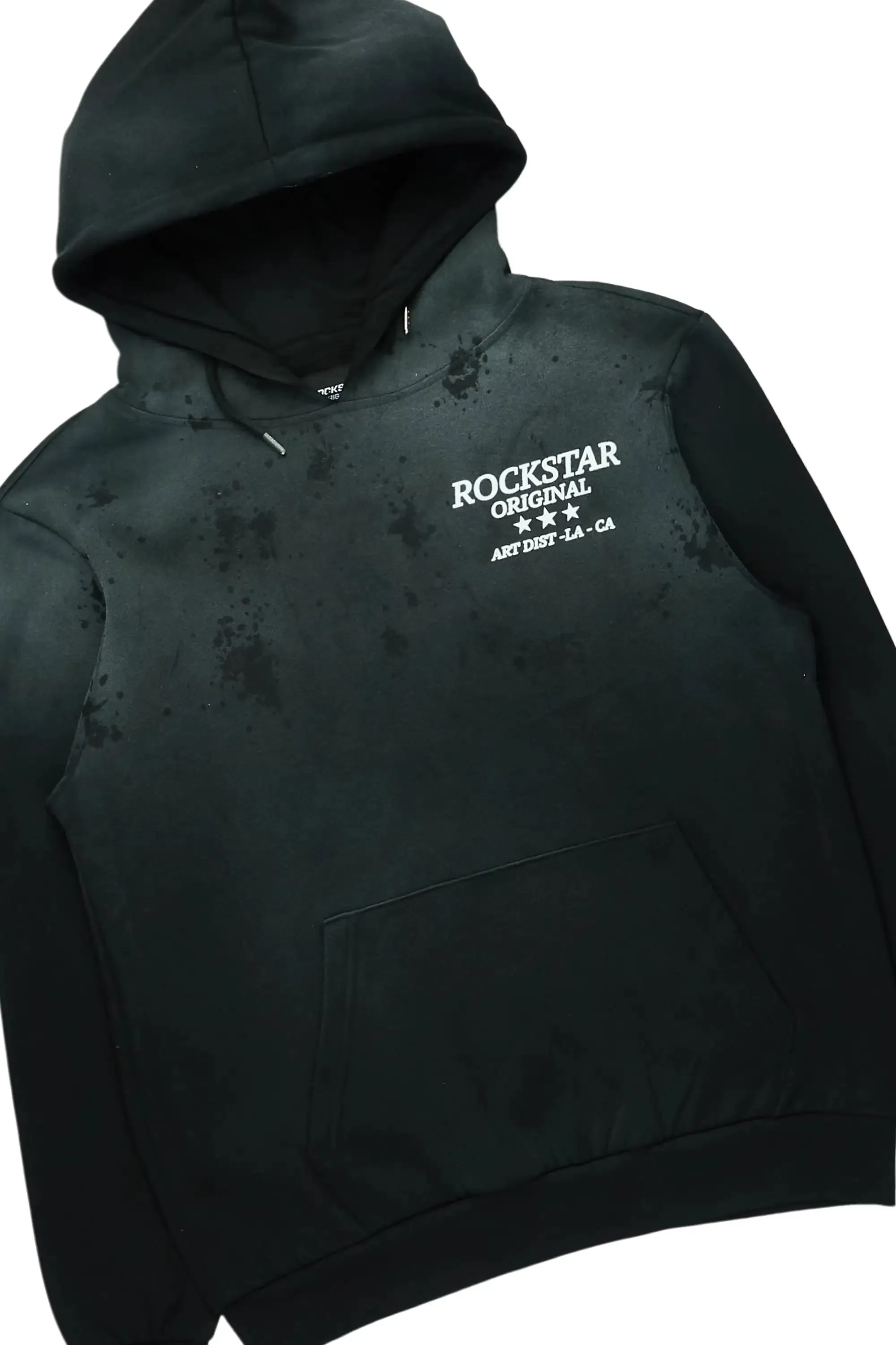Damek Black/Grey Hoodie/Stacked Flare Track Set sold by Rockstar Original product image thumbnail 2