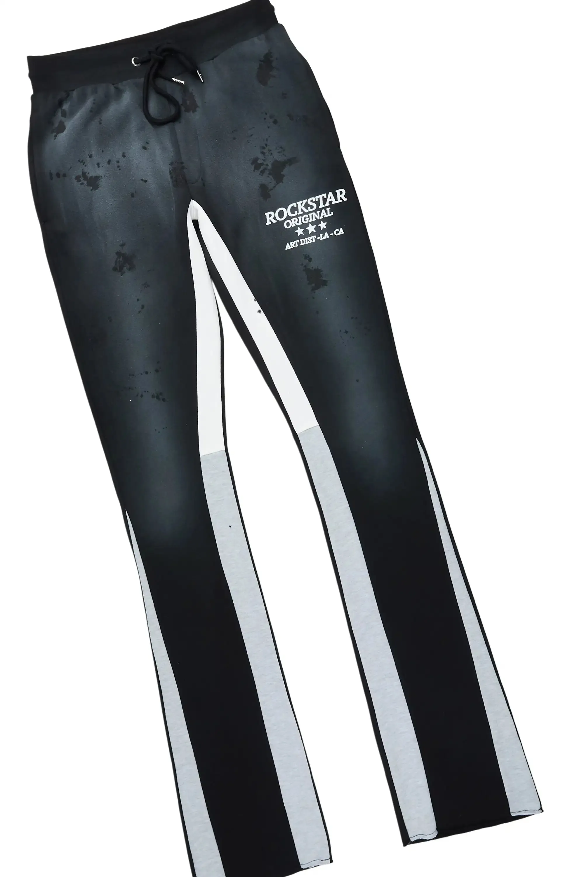 Damek Black/Grey Hoodie/Stacked Flare Track Set sold by Rockstar Original product image thumbnail 4