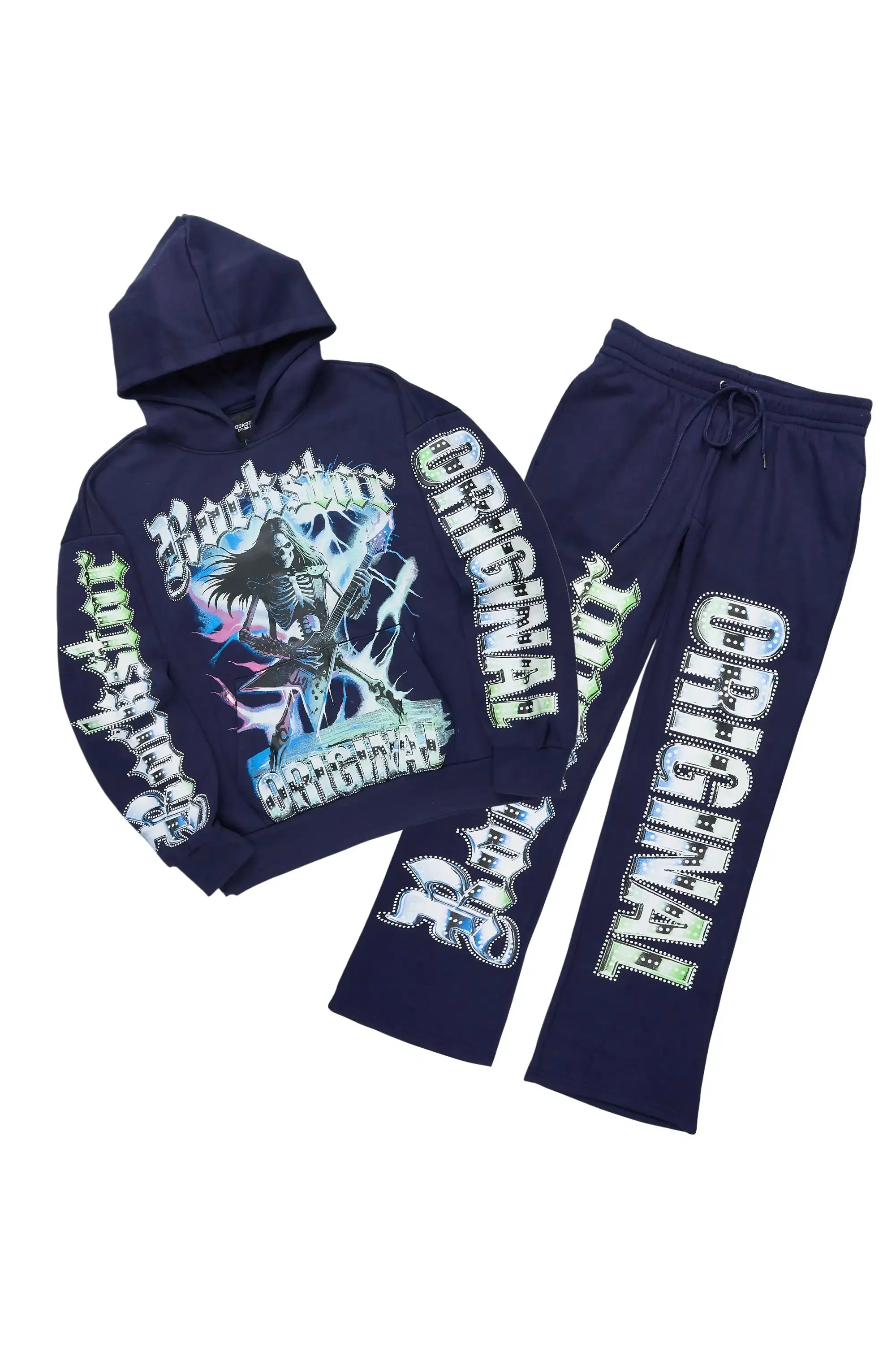 Nyxx Navy Hoodie/Baggy Pant Track Set sold by Rockstar Original