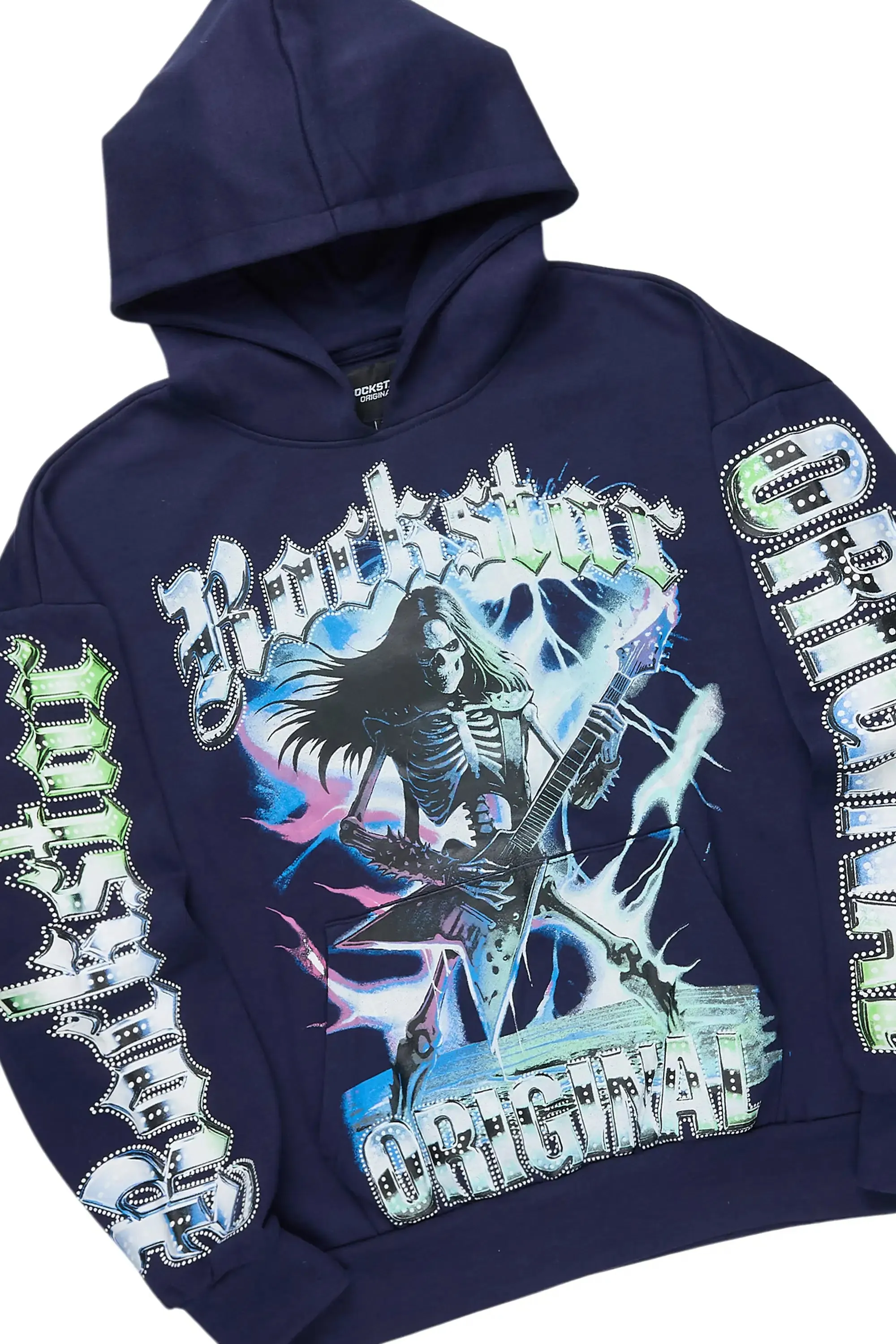 Nyxx Navy Hoodie/Baggy Pant Track Set sold by Rockstar Original product image thumbnail 2