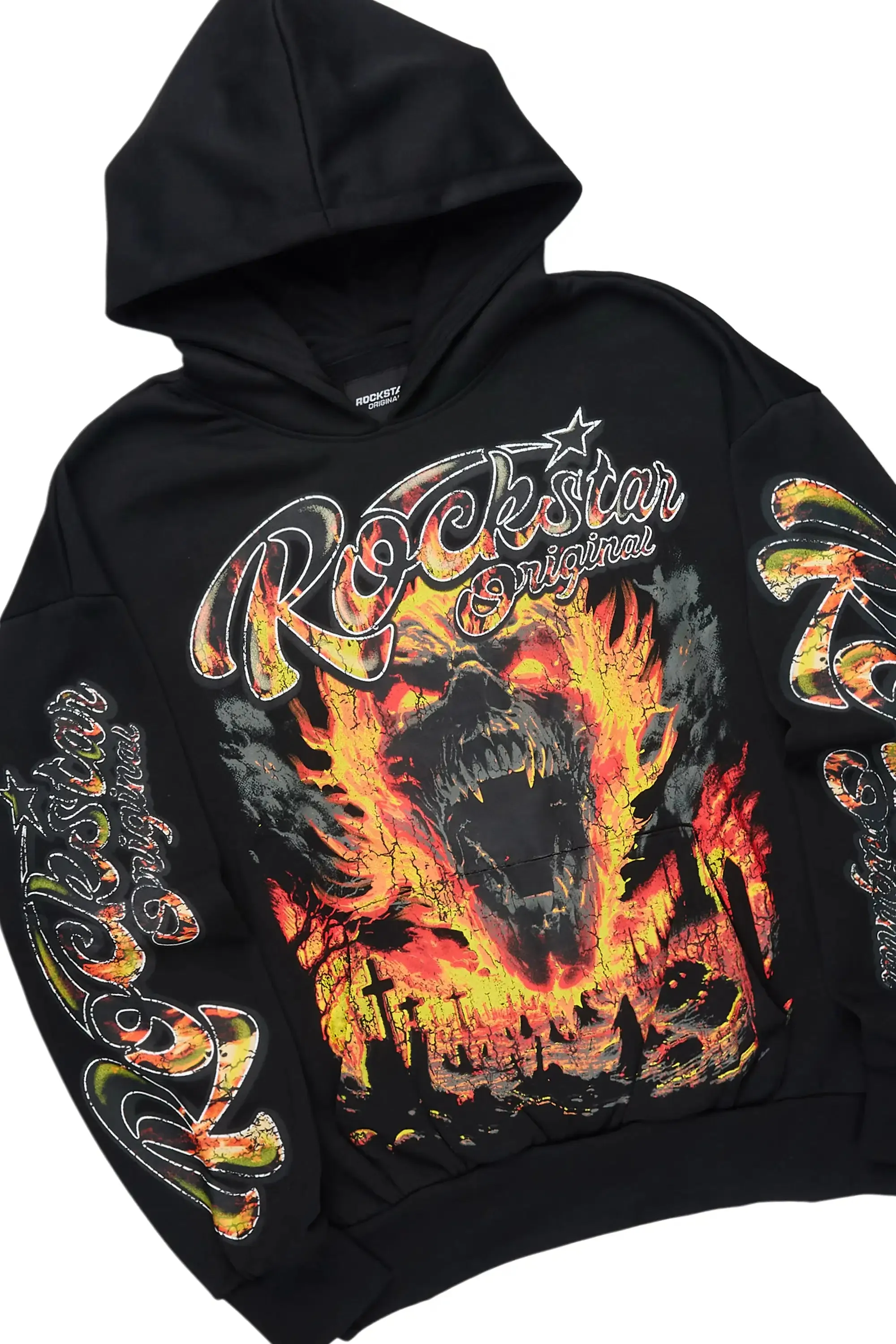 Flamer Black Hoodie/Baggy Pant Track Set sold by Rockstar Original product image thumbnail 2