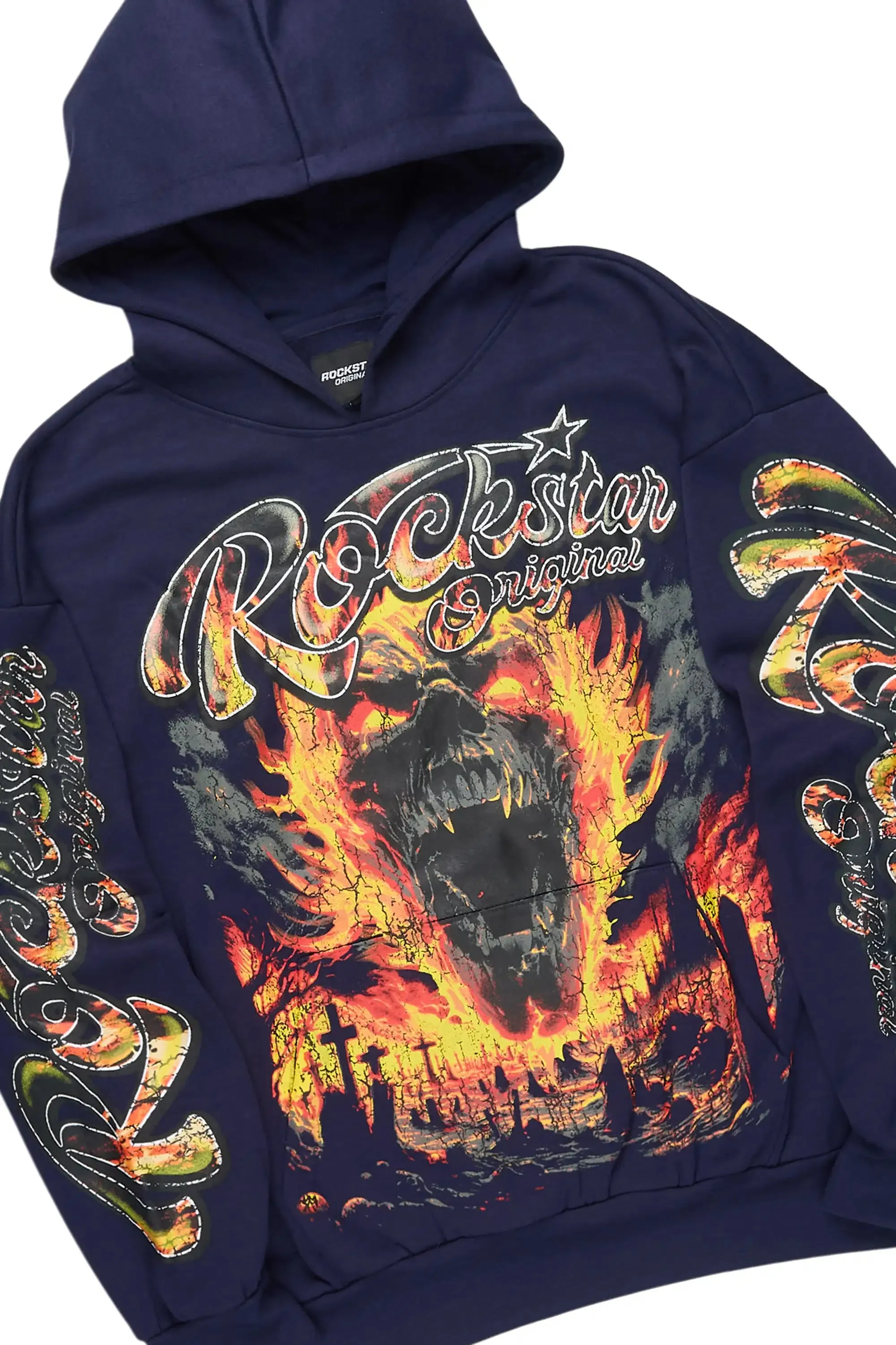 Flamer Navy Hoodie/Baggy Pant Track Set sold by Rockstar Original product image thumbnail 2