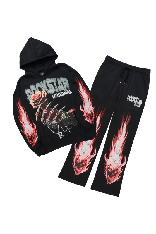Azyrx Black Hoodie/Baggy Pant Track Set sold by Rockstar Original