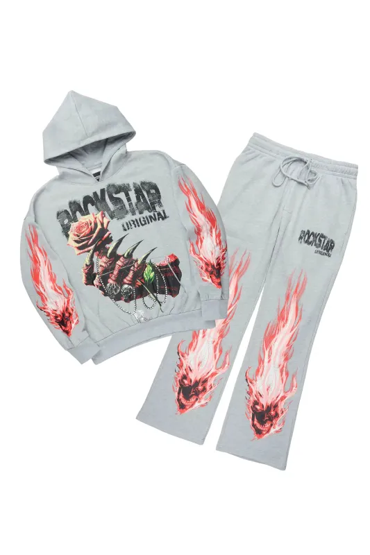 Azyrx Heather Grey Hoodie/Baggy Pant Track Set sold by Rockstar Original