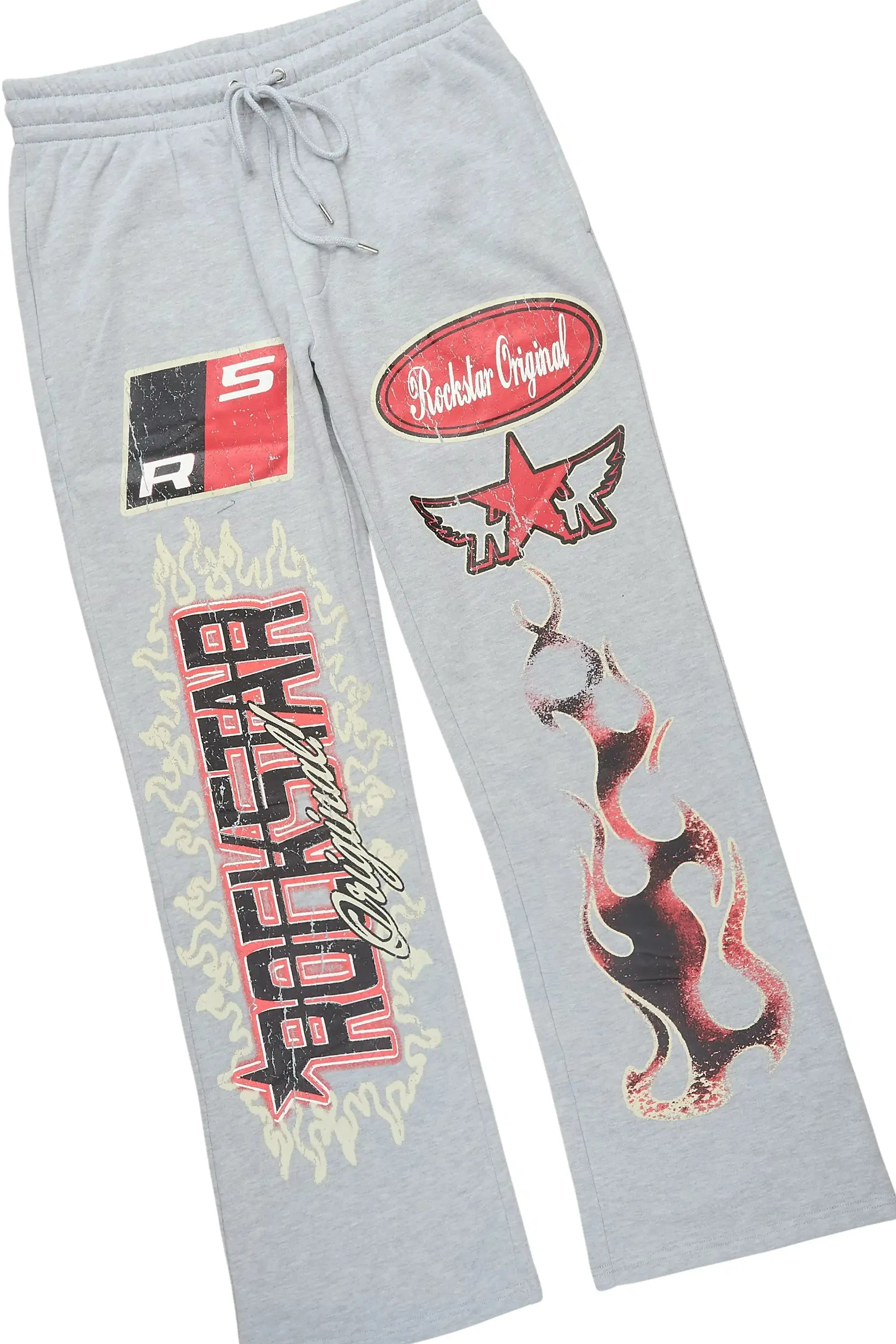 Deangelo Heather Grey Hoodie/Baggy Track Pant Set sold by Rockstar Original product image thumbnail 3