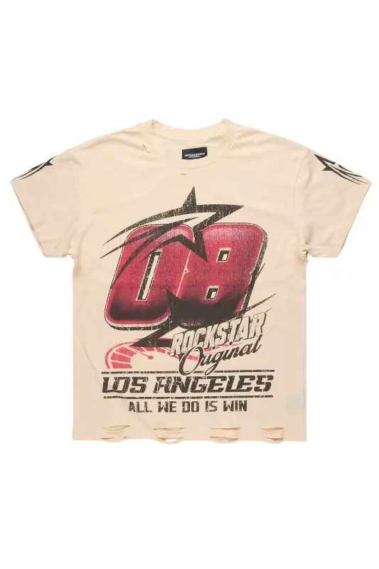 Retta Beige Oversized T-Shirt sold by Rockstar Original