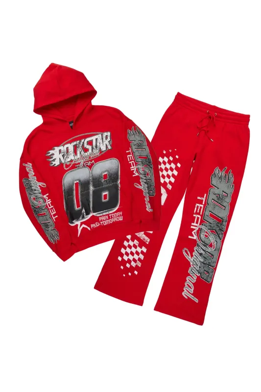 Flash Red Hoodie/Baggy Pant Track Set sold by Rockstar Original