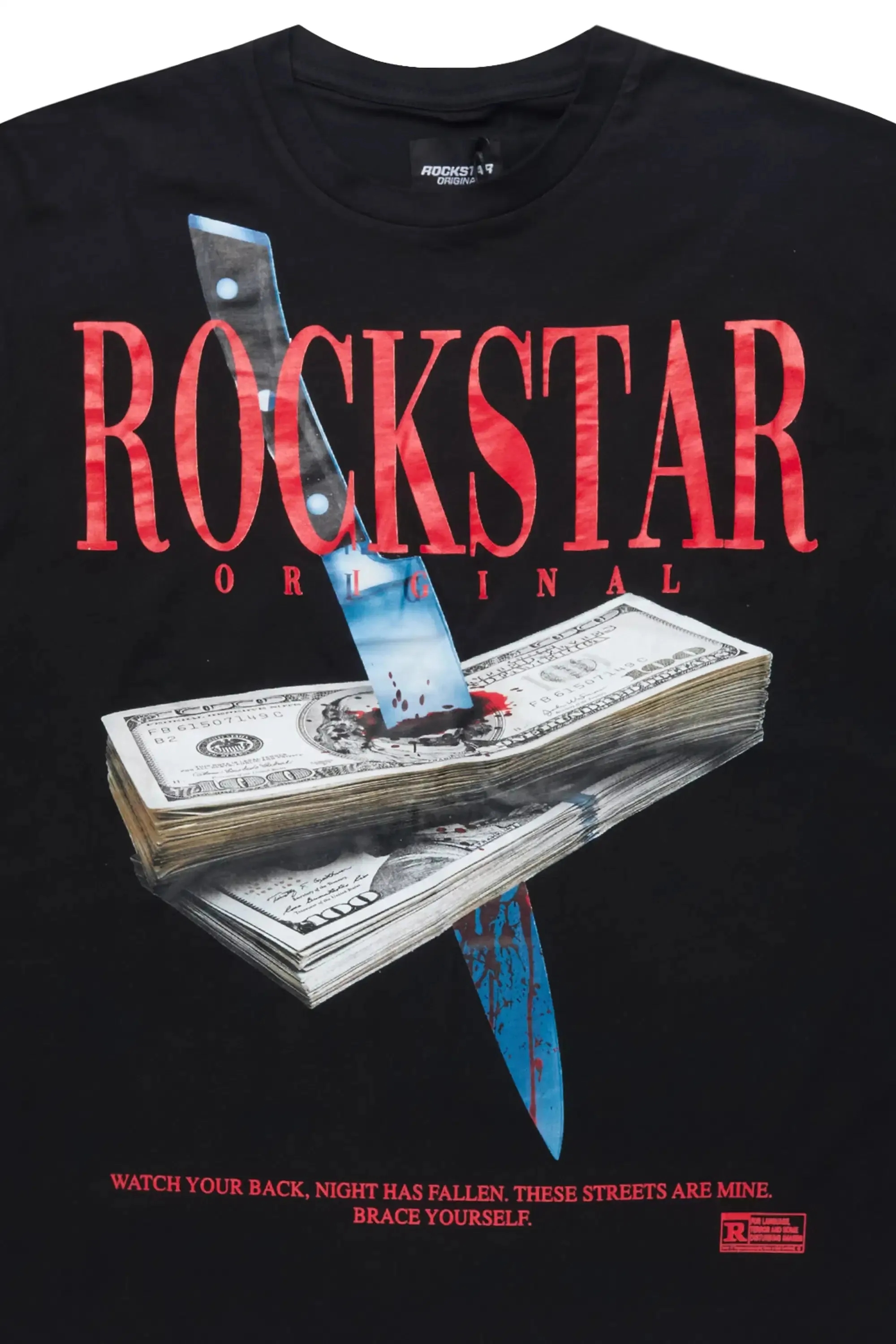 Datenyte Black Oversized Graphic T-Shirt sold by Rockstar Original product image thumbnail 2