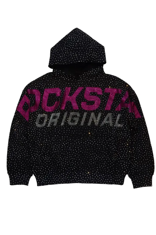 Roshanda Black Rhinestone Hoodie sold by Rockstar Original