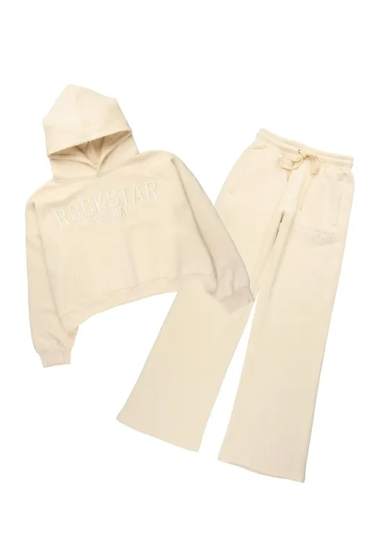 Alpha Beige Hoodie/Baggy Track Pant Set sold by Rockstar Original