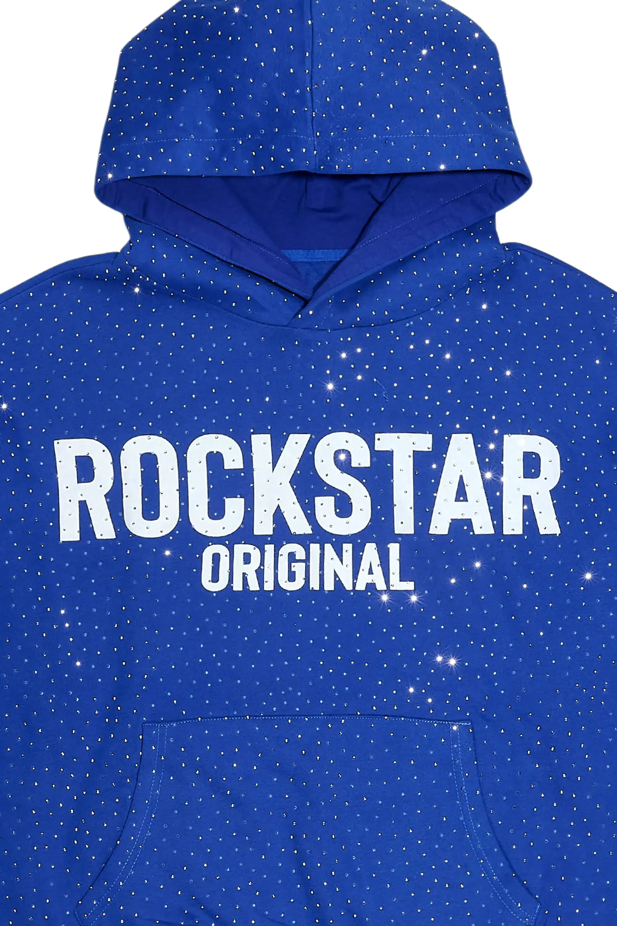 Crystiq Royal/White Rhinestone Oversized Hoodie sold by Rockstar Original product image thumbnail 2
