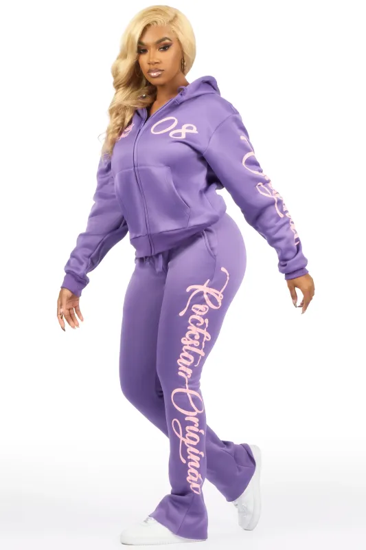 Nakesha Purple Stacked Track Set sold by Rockstar Original