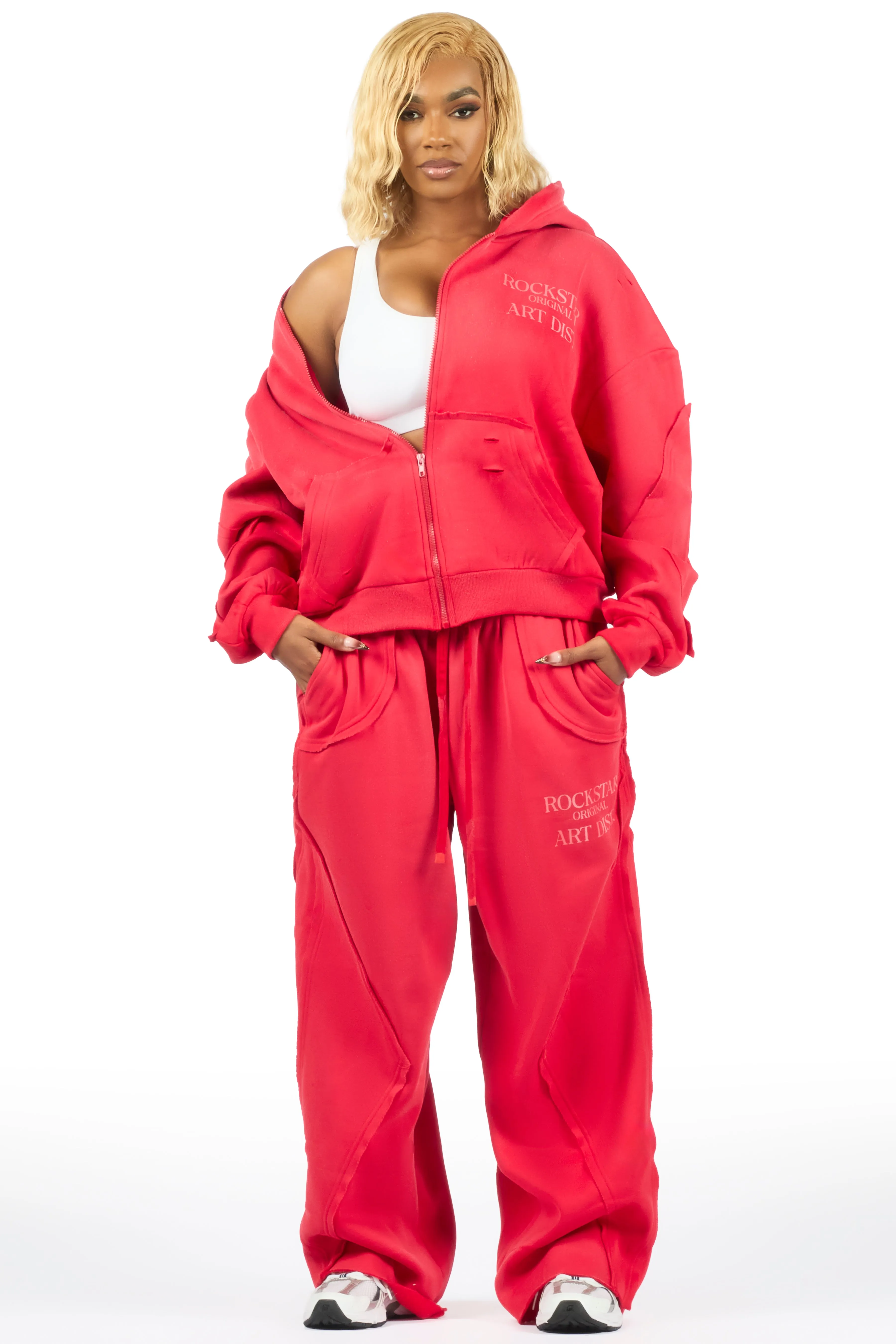 Jernyra Red Oversized Track Set sold by Rockstar Original product image thumbnail 2