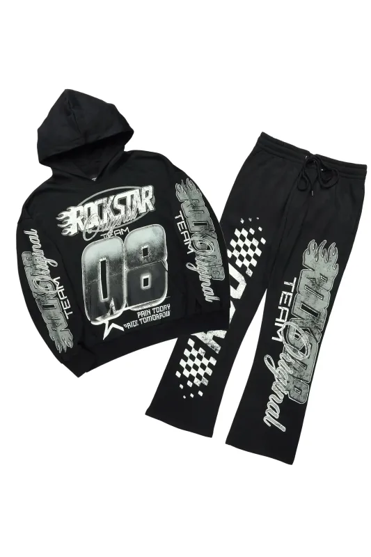Flash Black Hoodie/Baggy Pant Track Set sold by Rockstar Original
