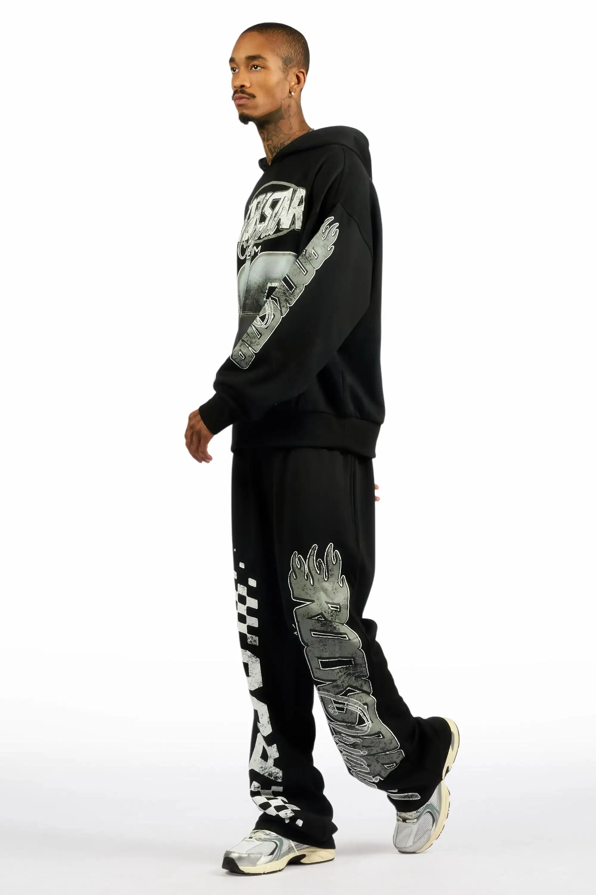 Flash Black Hoodie/Baggy Pant Track Set sold by Rockstar Original product image thumbnail 5