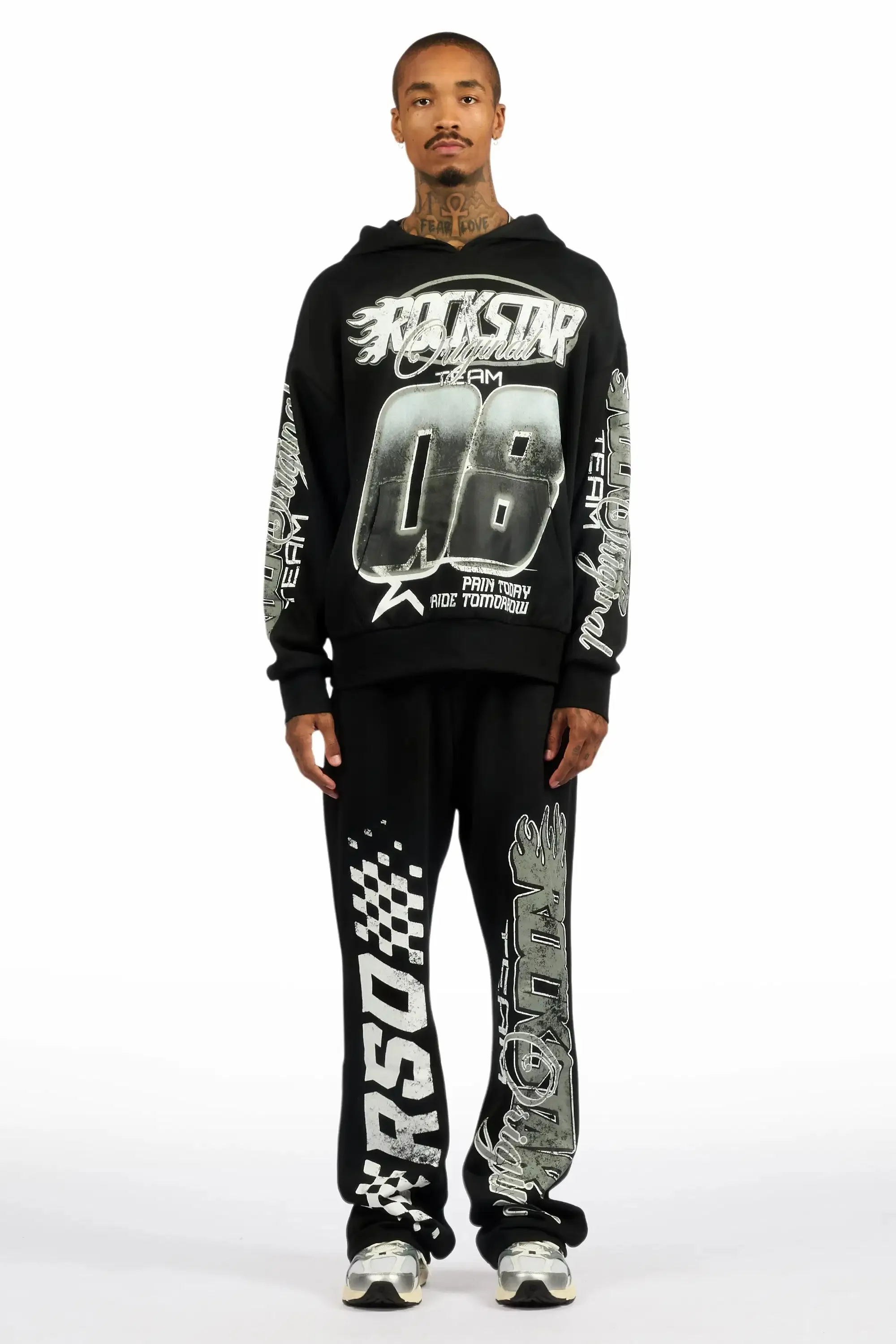 Flash Black Hoodie/Baggy Pant Track Set sold by Rockstar Original product image thumbnail 2