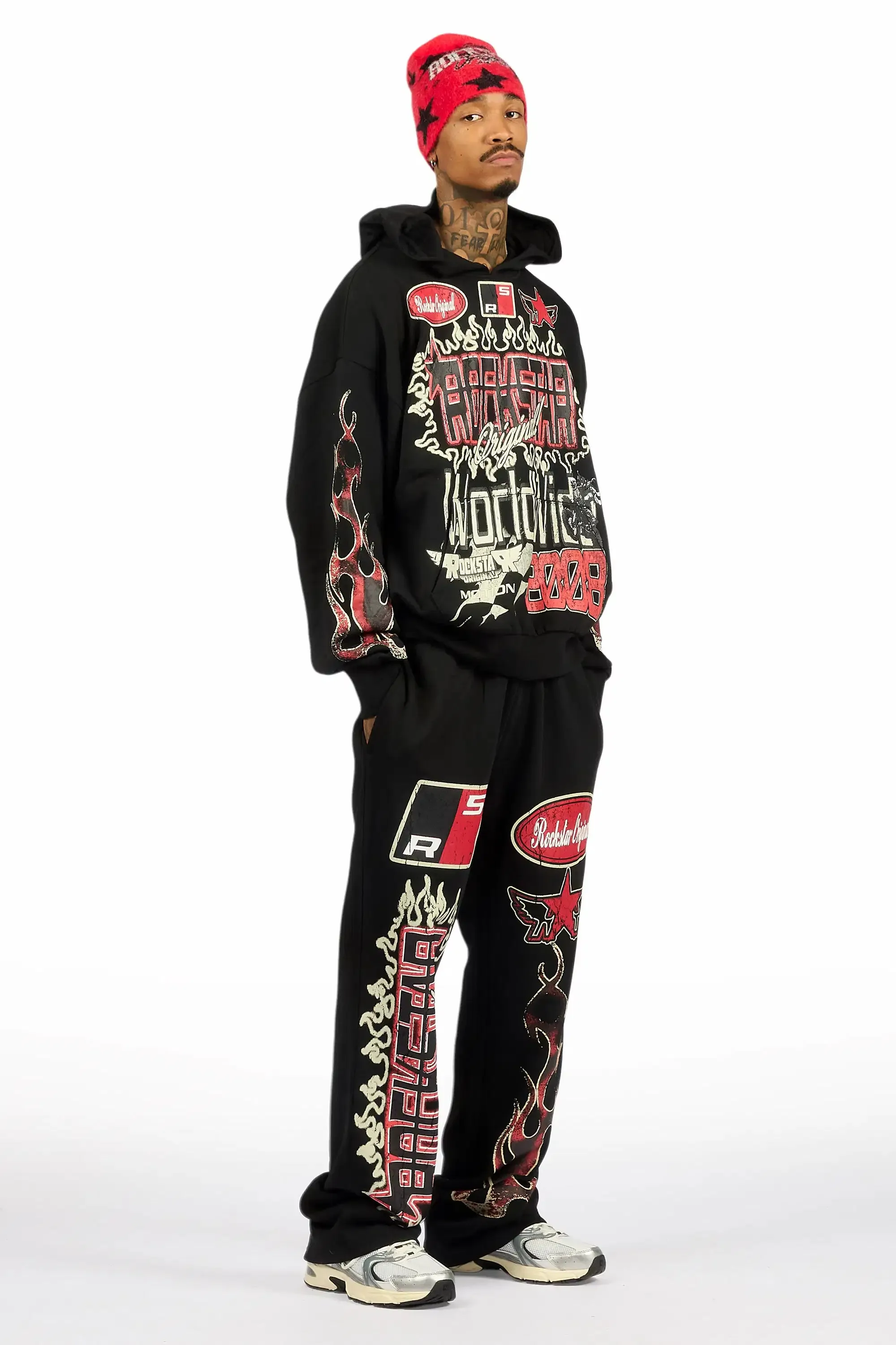Deangelo Black Hoodie/Baggy Track Pant Set sold by Rockstar Original product image thumbnail 2