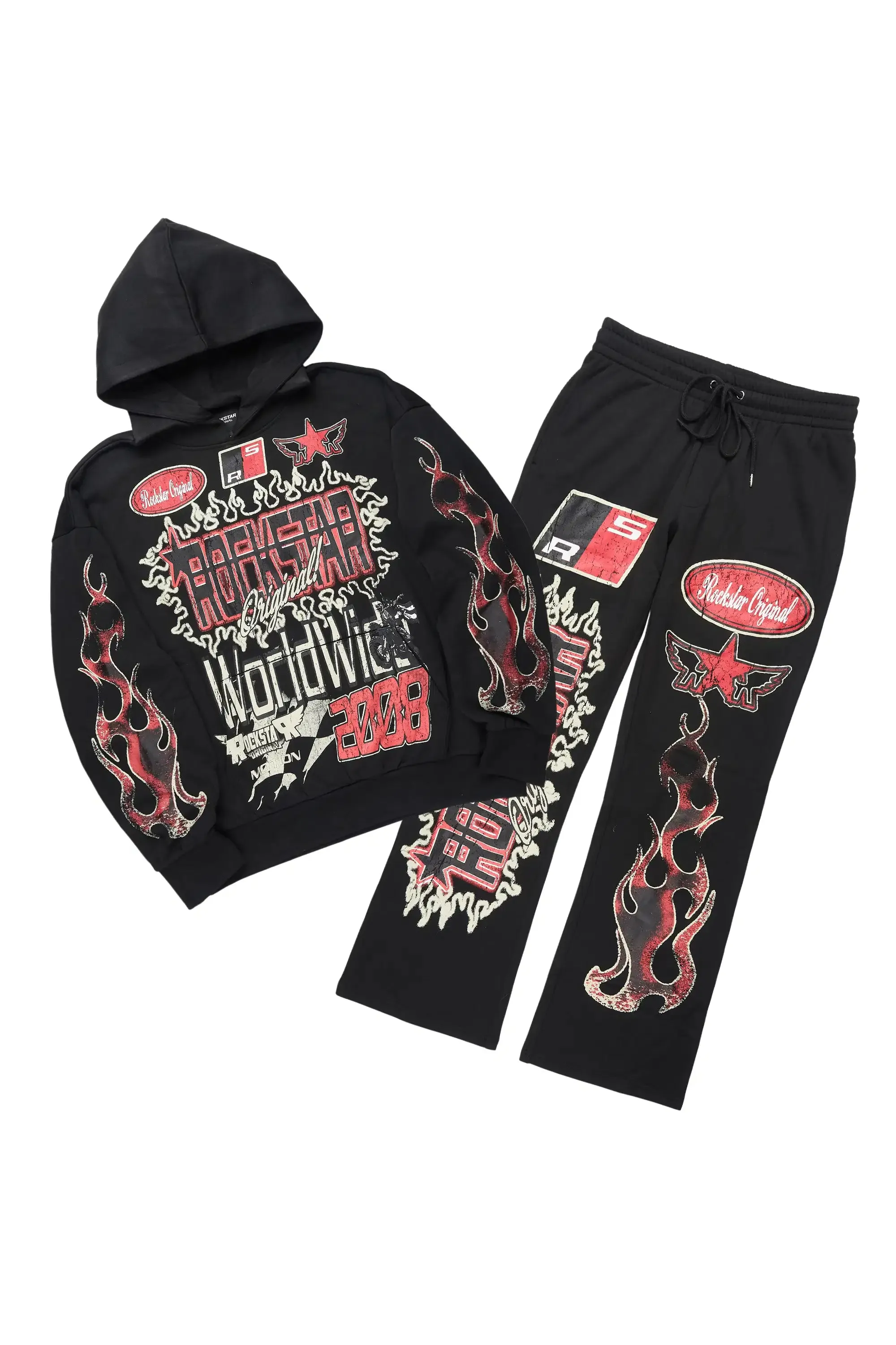 Deangelo Black Hoodie/Baggy Track Pant Set sold by Rockstar Original