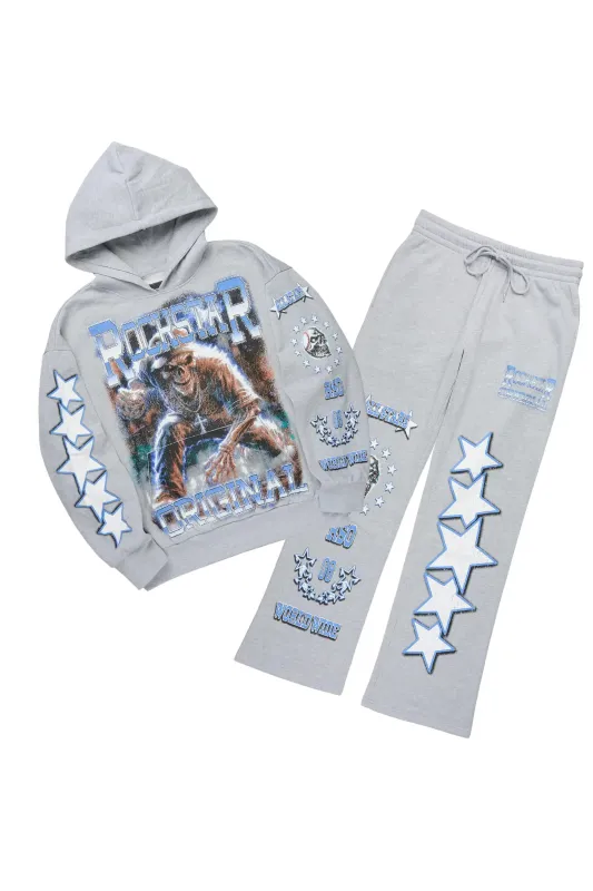 Marxe Heather Grey Hoodie/Baggy Pant Track Set sold by Rockstar Original