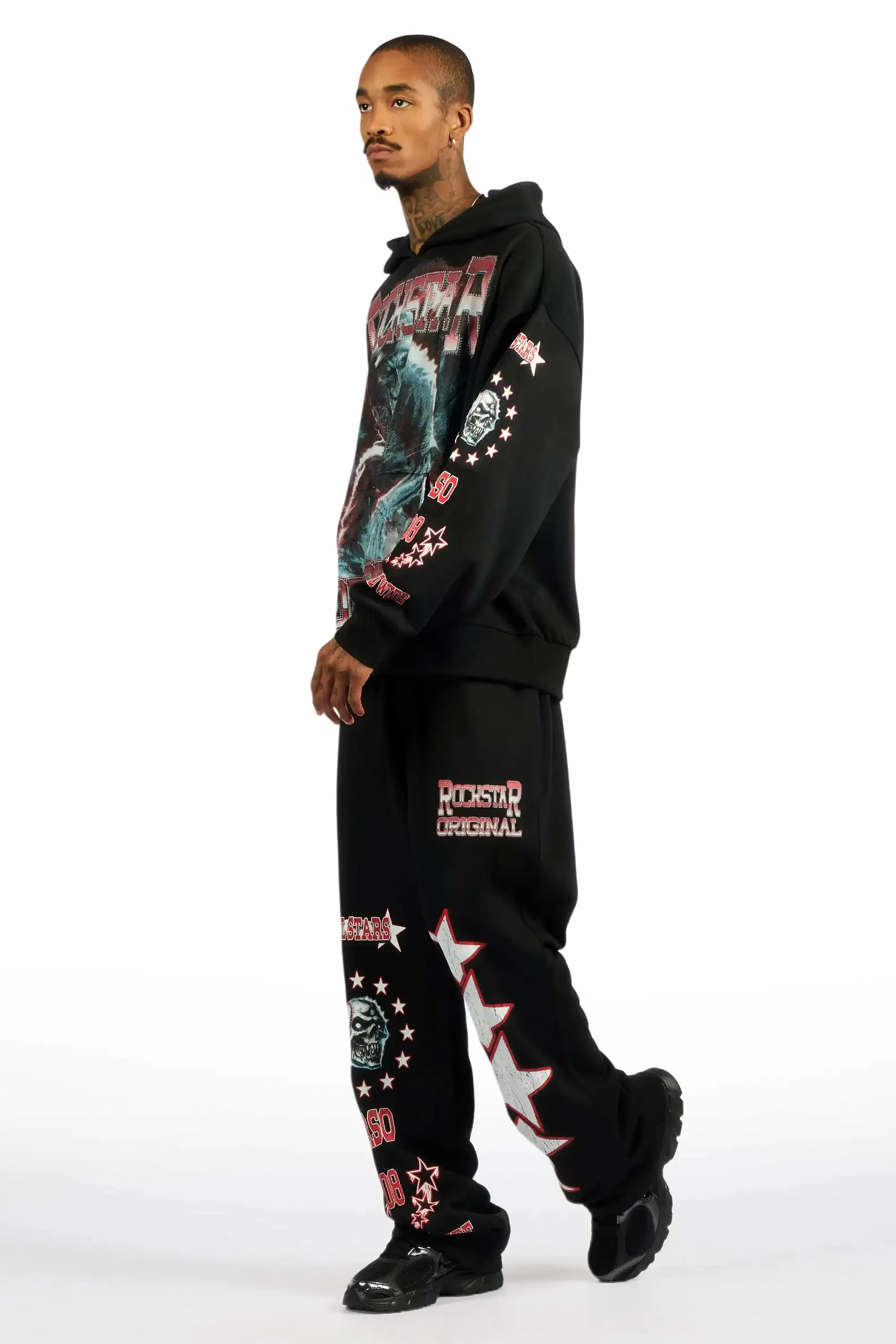 Marxe Black Hoodie/Baggy Pant Track Set sold by Rockstar Original product image thumbnail 5