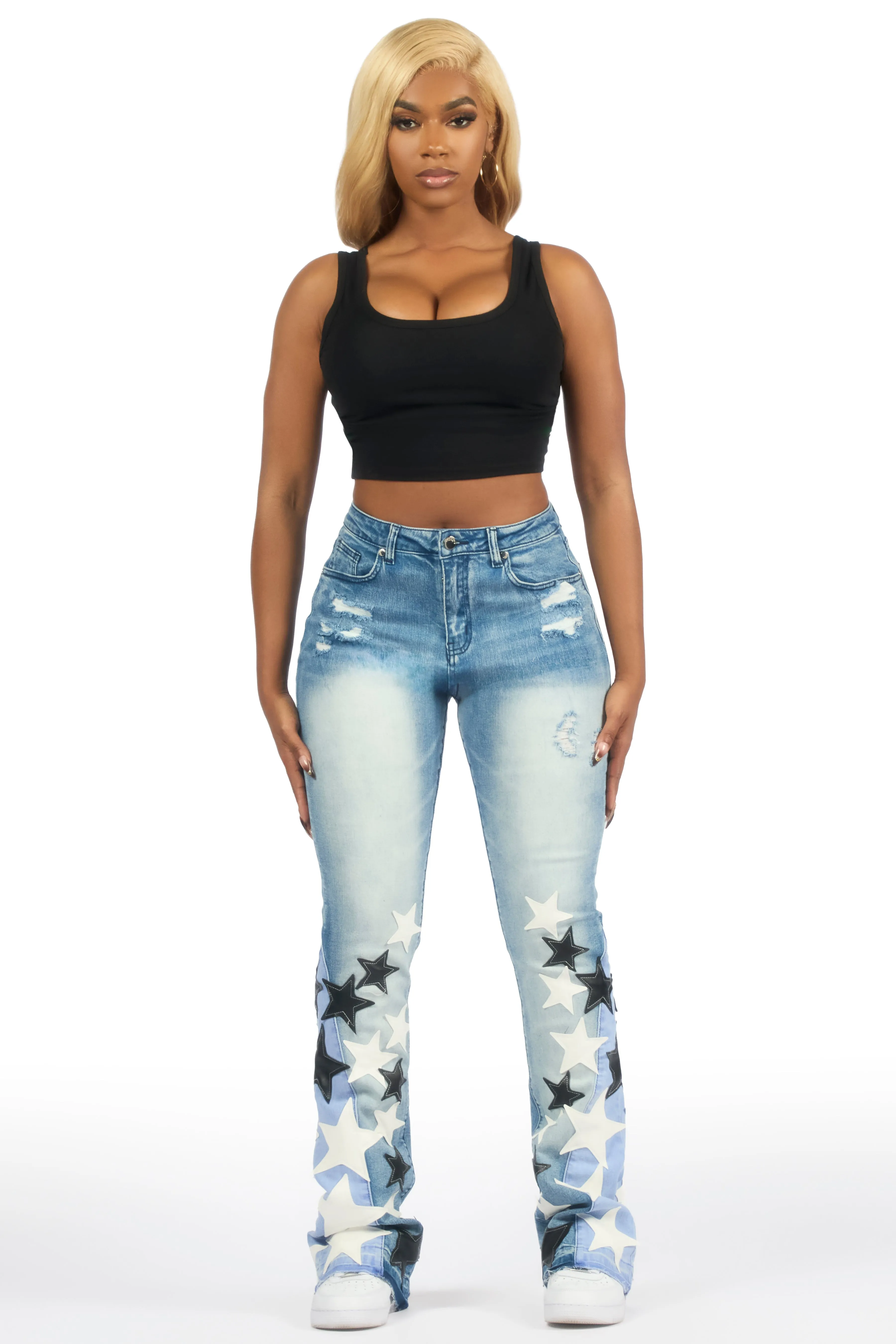 Adella Med. Wash Stacked Jean sold by Rockstar Original product image thumbnail 2