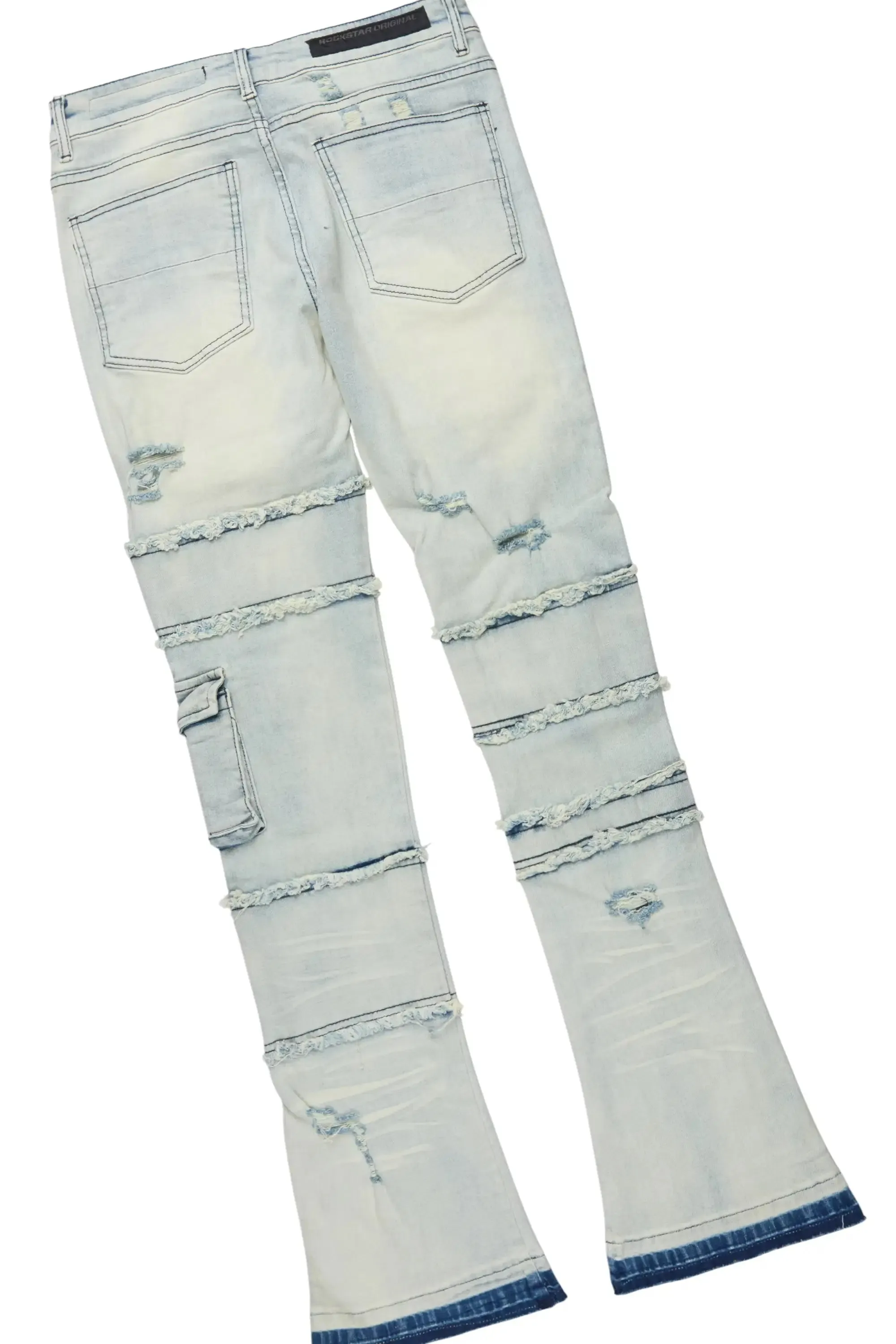 Raffer Grey/Blue Windbreaker/Stacked Cargo Flare Jean sold by Rockstar Original product image thumbnail 5