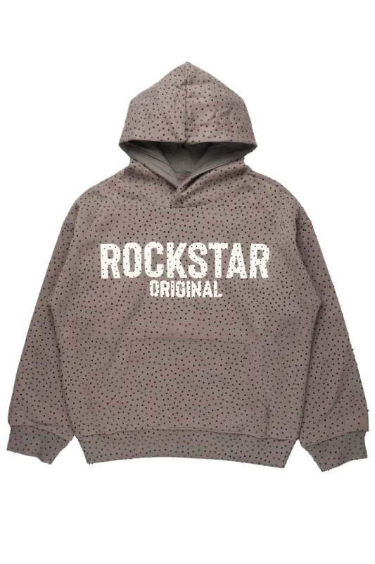 Crystiqa Charcoal/White Rhinestone Hoodie sold by Rockstar Original