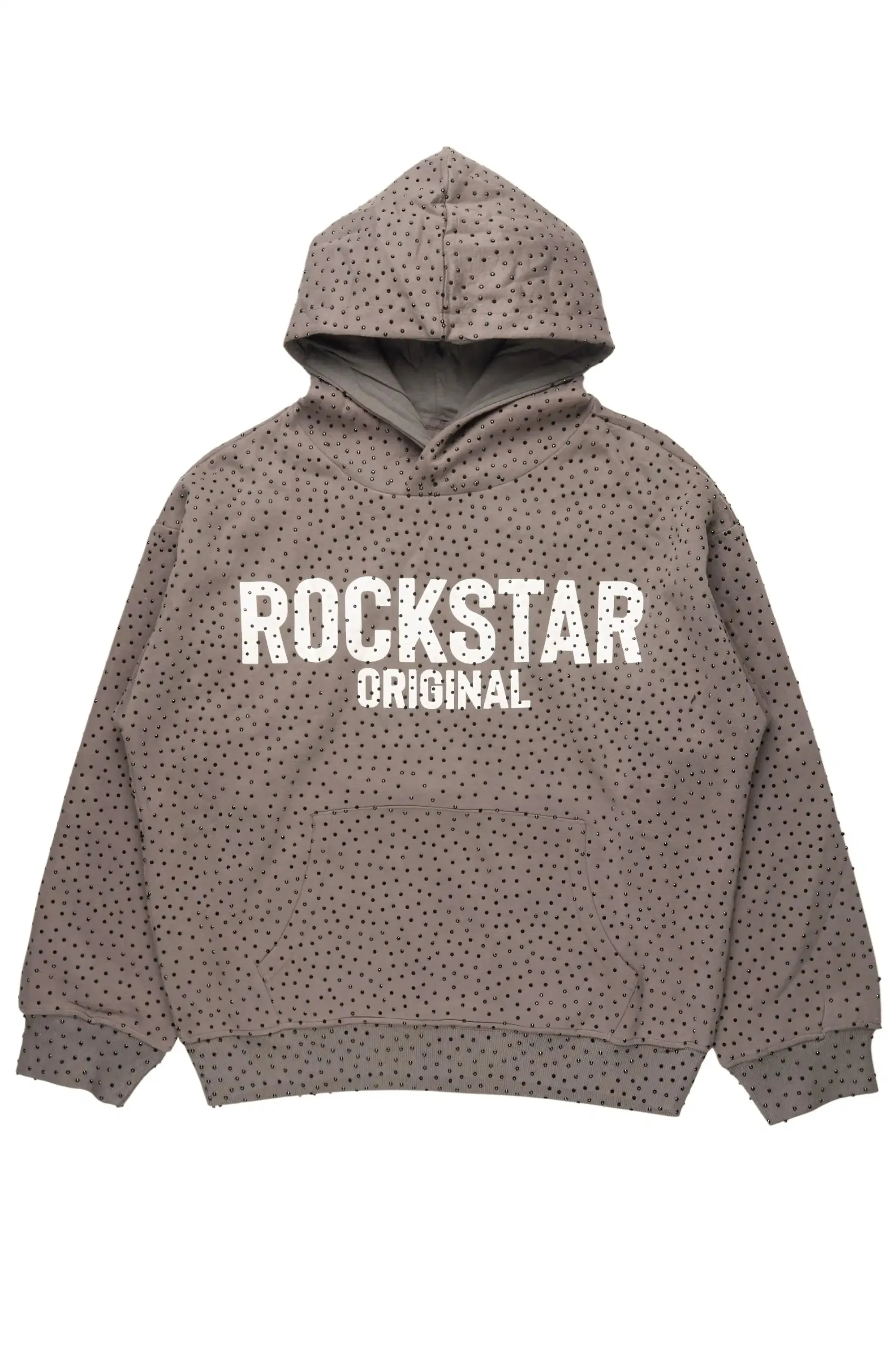 Crystiqa Charcoal/White Rhinestone Hoodie sold by Rockstar Original