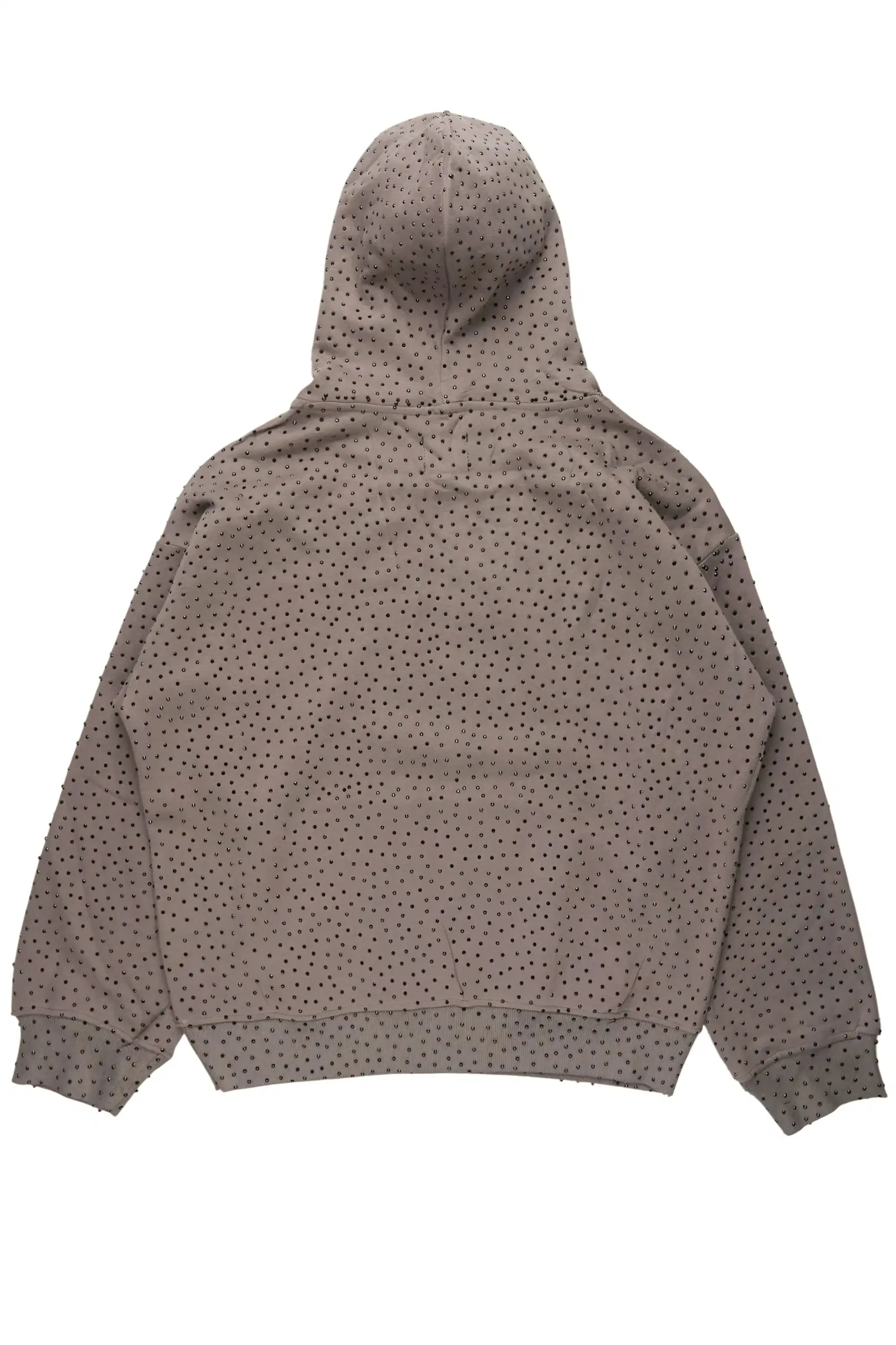 Crystiqa Charcoal/White Rhinestone Hoodie sold by Rockstar Original product image thumbnail 3