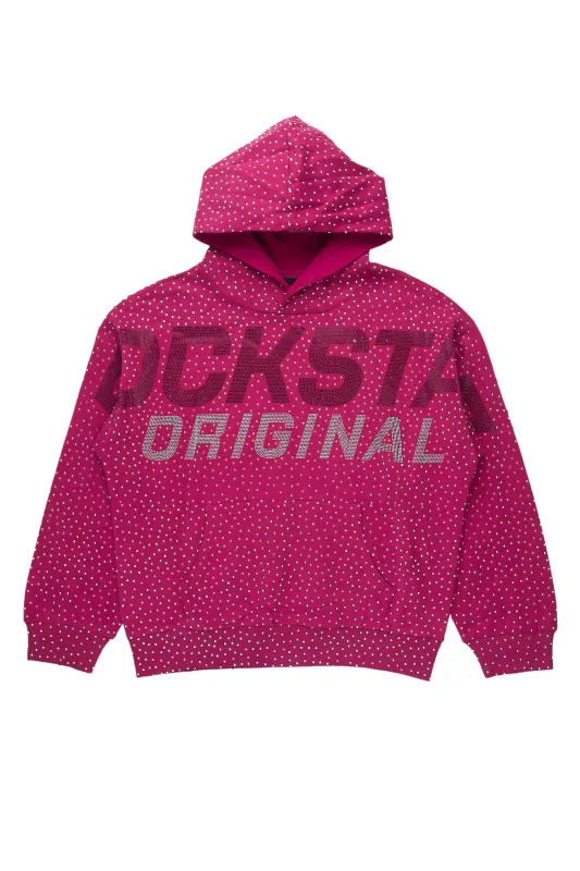 Roshanda Hot Pink Rhinestone Hoodie sold by Rockstar Original