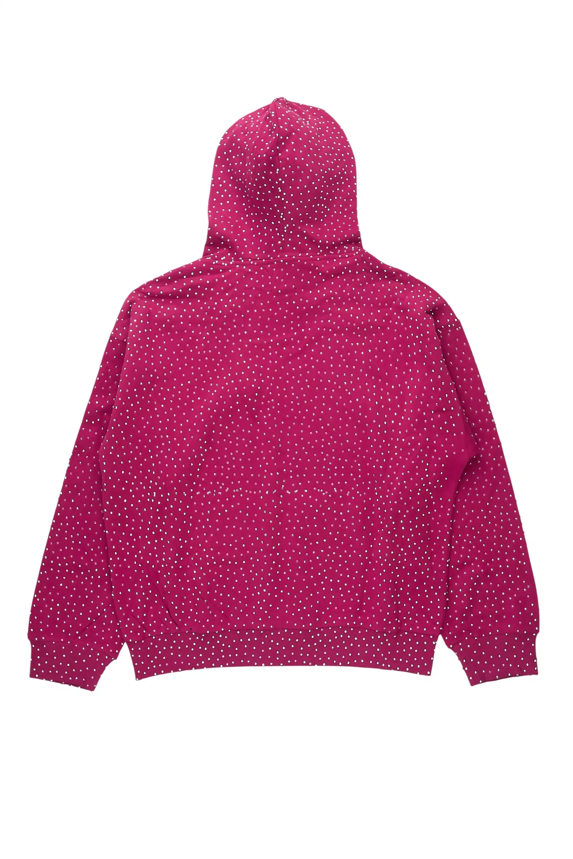 Roshanda Hot Pink Rhinestone Hoodie sold by Rockstar Original product image thumbnail 3