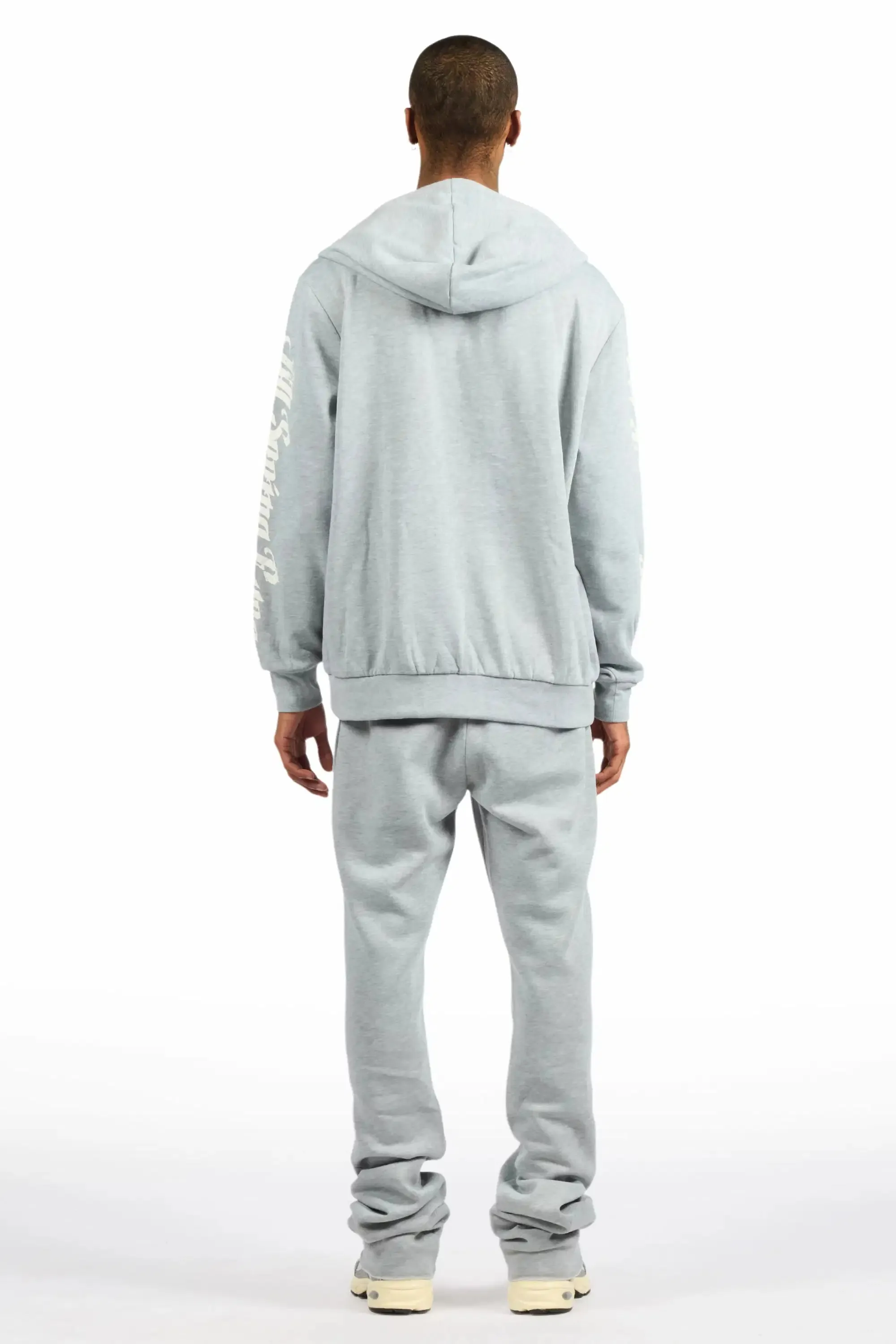 All Seeing Eyes Heather Grey Stacked Flare Track Pant Set sold by Rockstar Original product image thumbnail 4