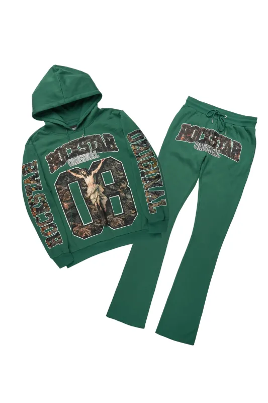 Fields Green Hoodie/Stacked Pant Track Set sold by Rockstar Original