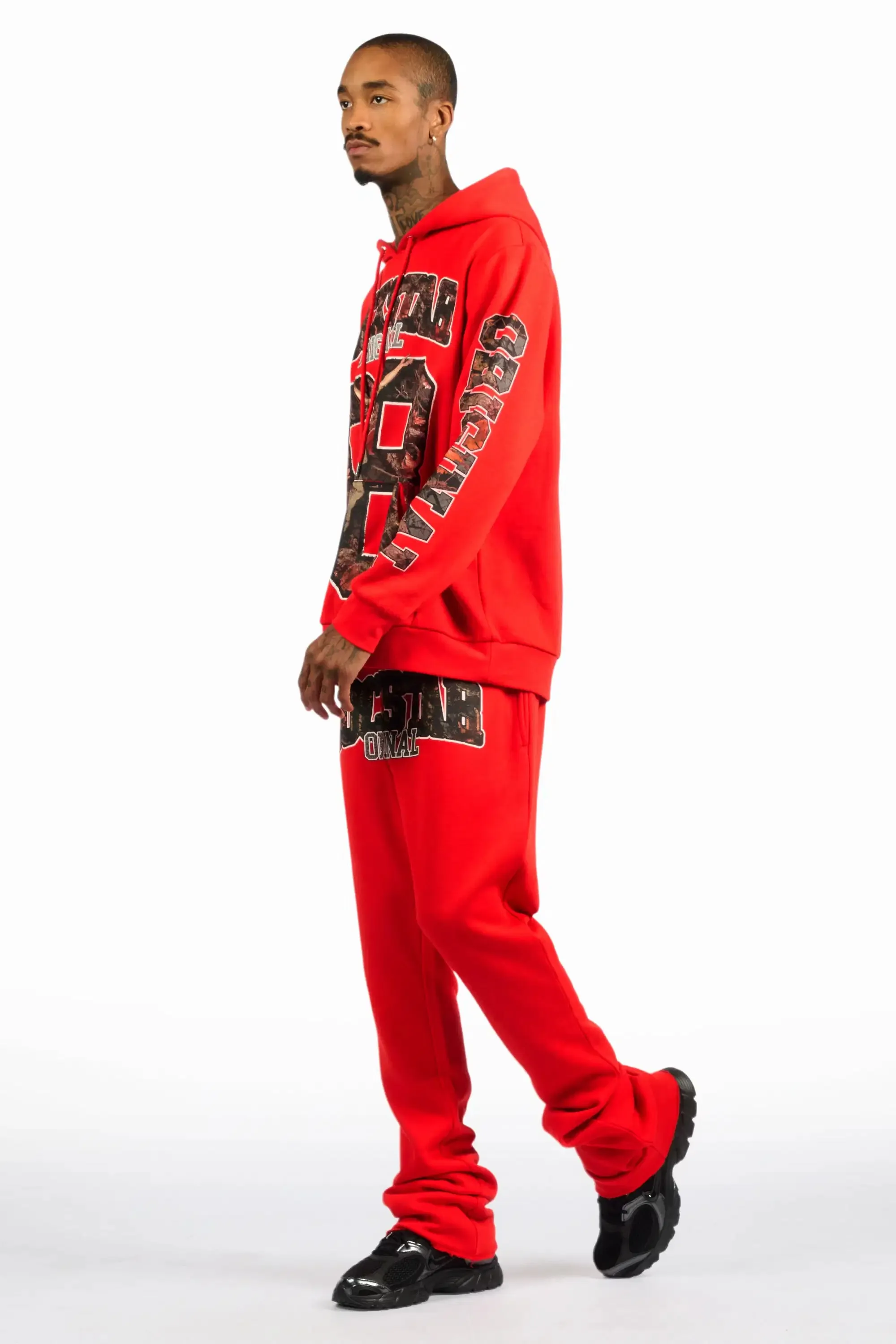 Fields Red Hoodie/Stacked Pant Track Set sold by Rockstar Original product image thumbnail 5