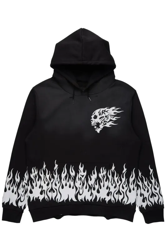 Bubble Black Graphic Relaxed Hoodie sold by Rockstar Original