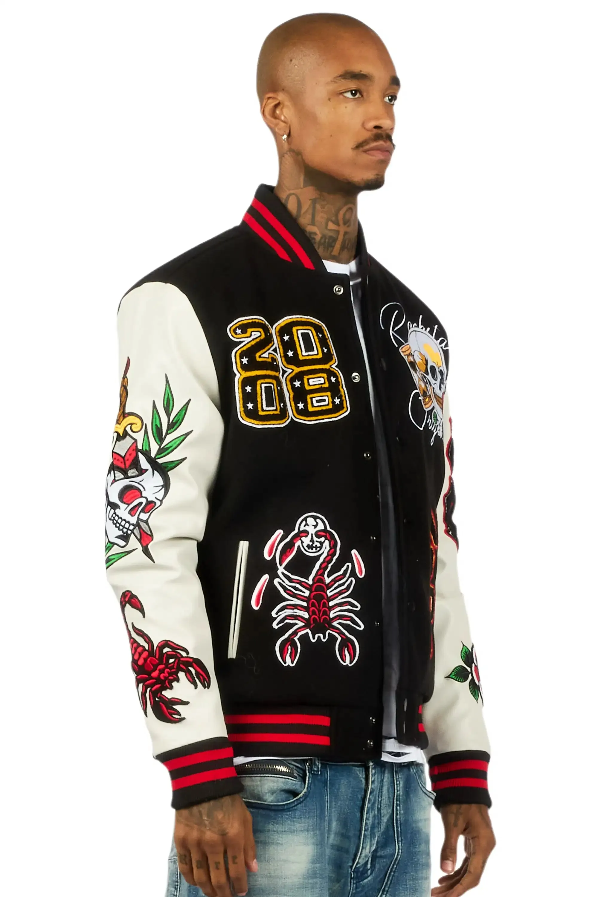 Freshman Black Varsity Jacket sold by Rockstar Original product image thumbnail 4