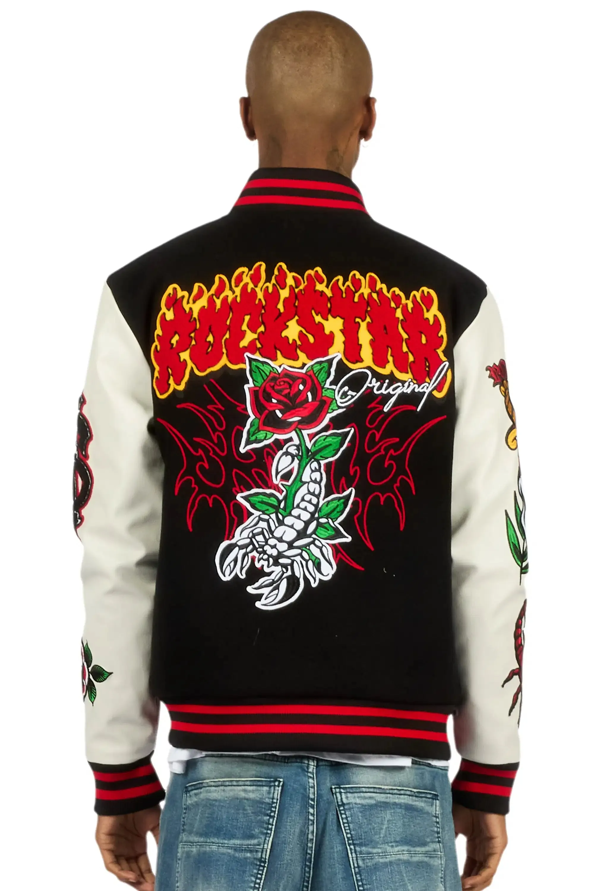 Freshman Black Varsity Jacket sold by Rockstar Original product image thumbnail 3