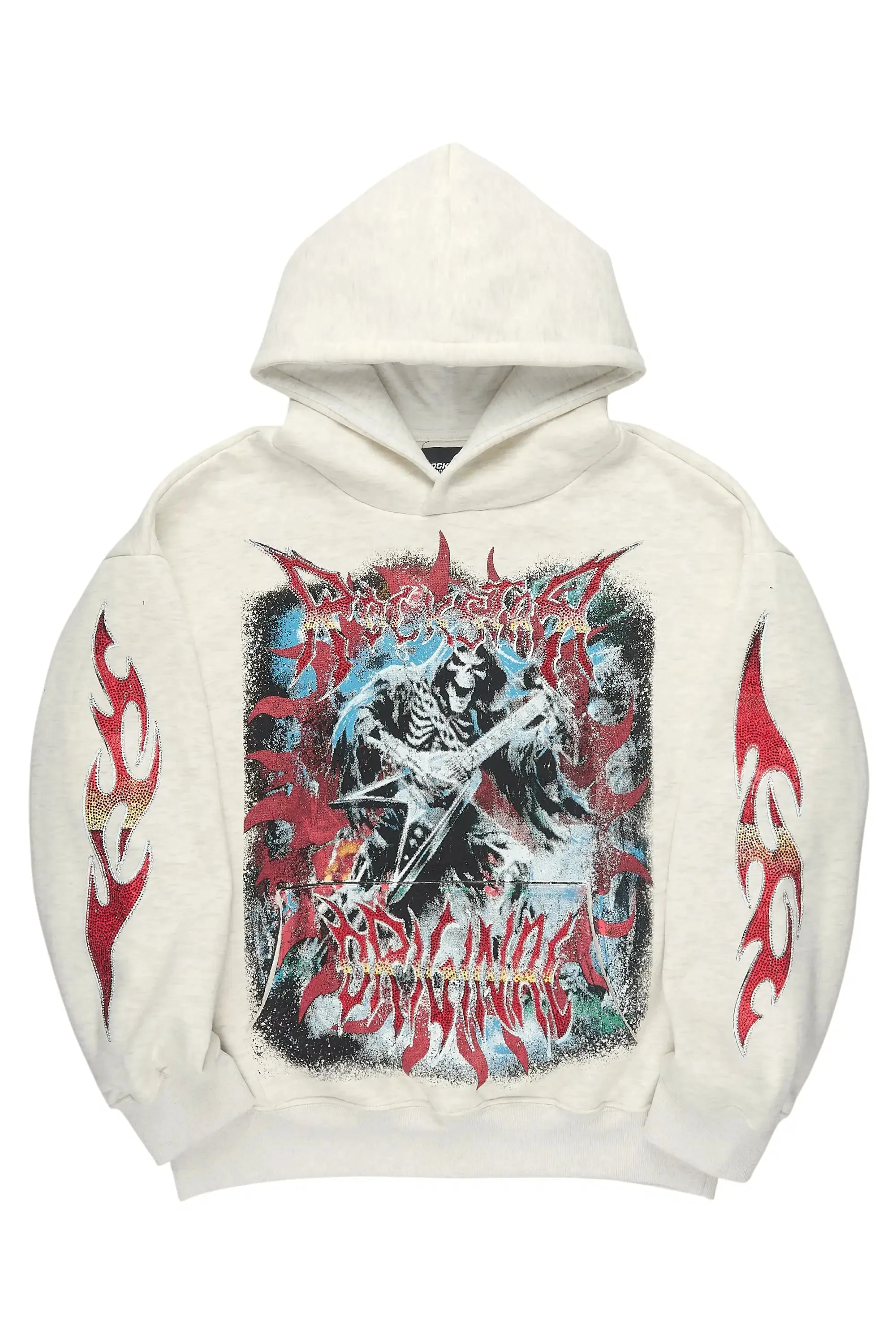 Takiyrra Heather Grey Rhinestone Hoodie sold by Rockstar Original